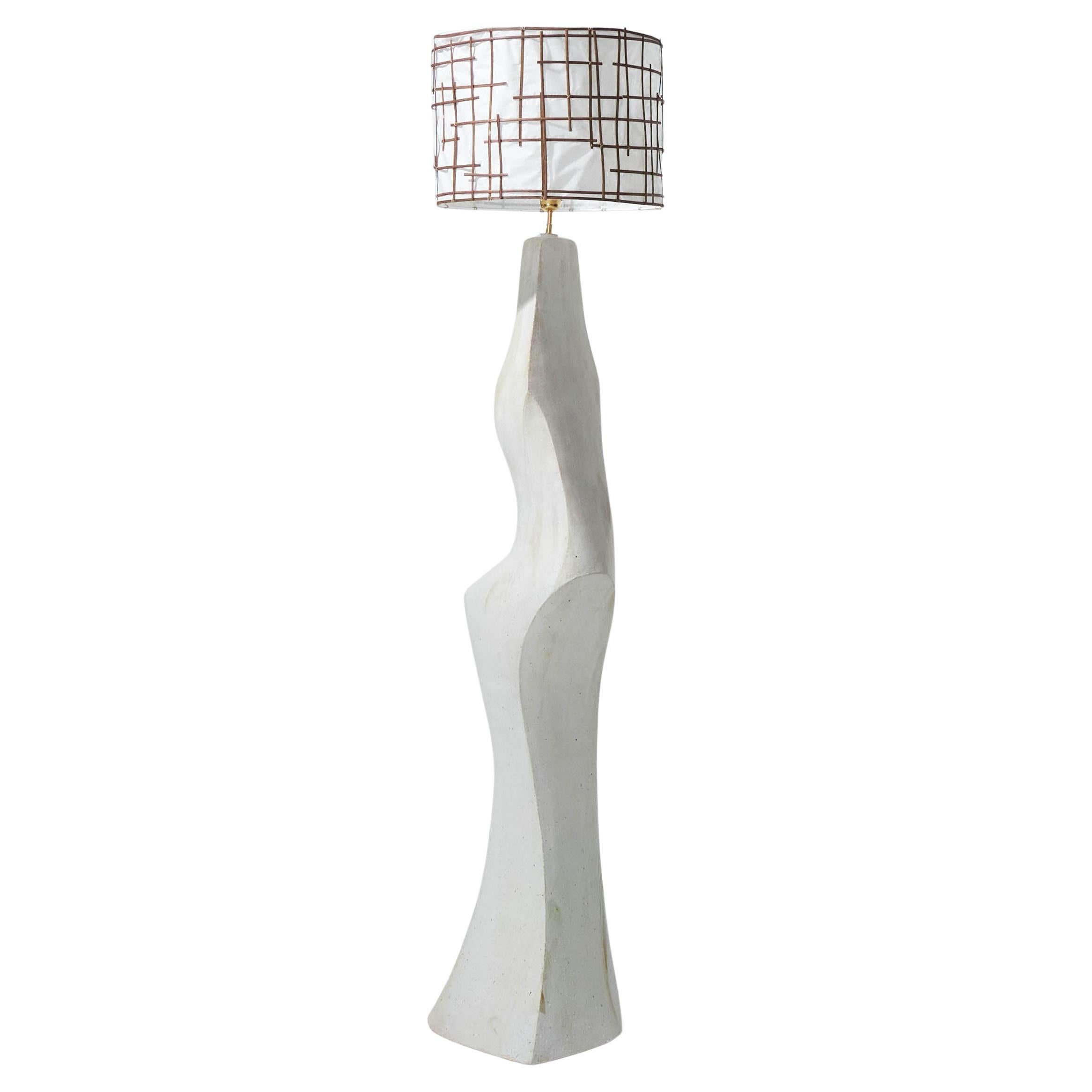 Lampada da terra Timchent in gres in vendita