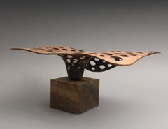 Time and Space II, Walnut and Ebony wood sculpture by Nairi Safaryan