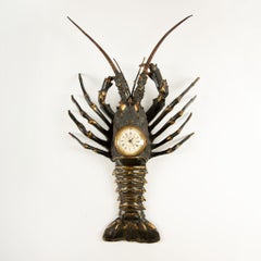 Die Zeit kriecht: Eine Hummeruhr aus Bronze aus dem Frankreich des frühen 20. Jahrhunderts