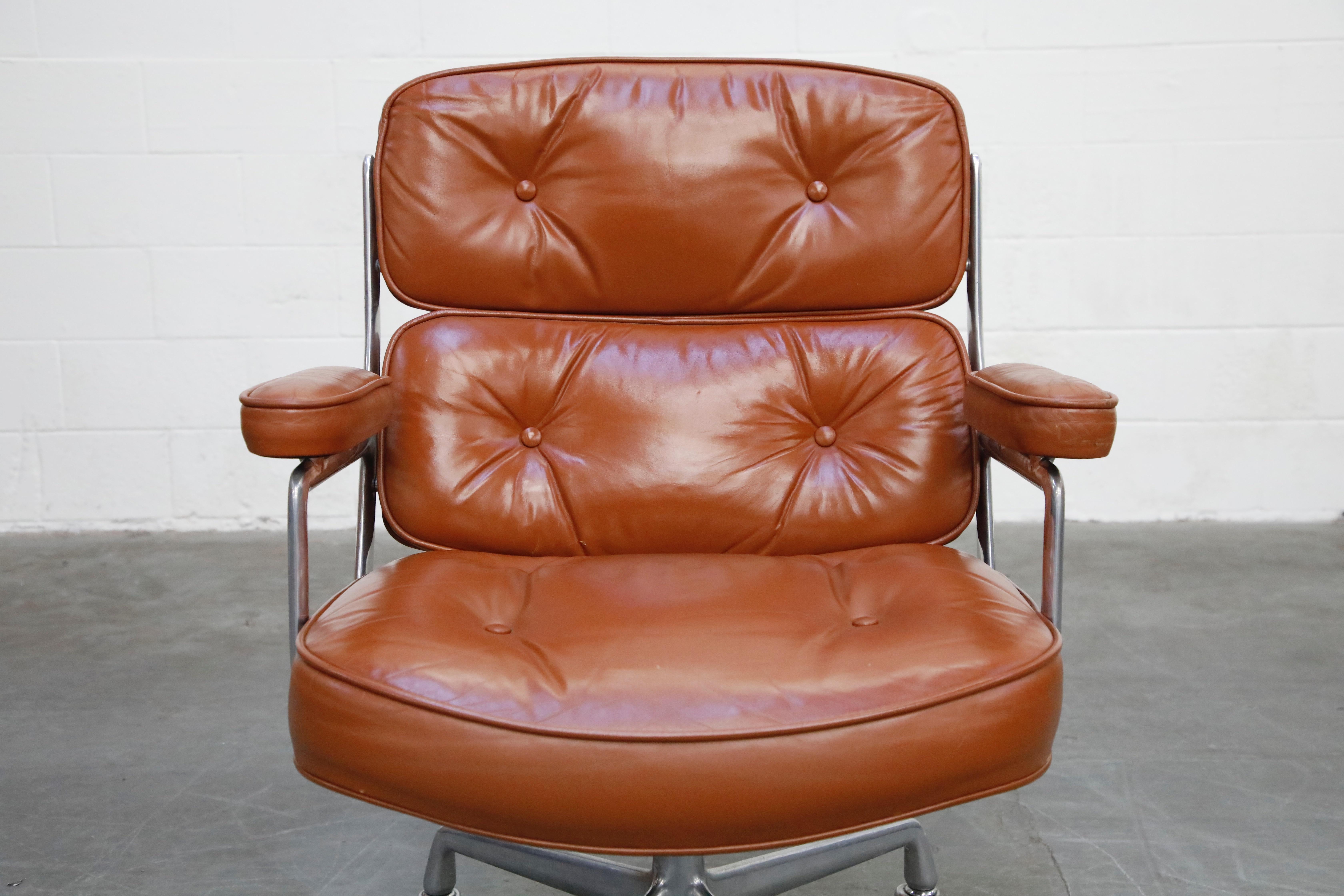 Aluminum 'Time Life' Executive Chairs by Charles Eames for Herman Miller, 1983, Signed