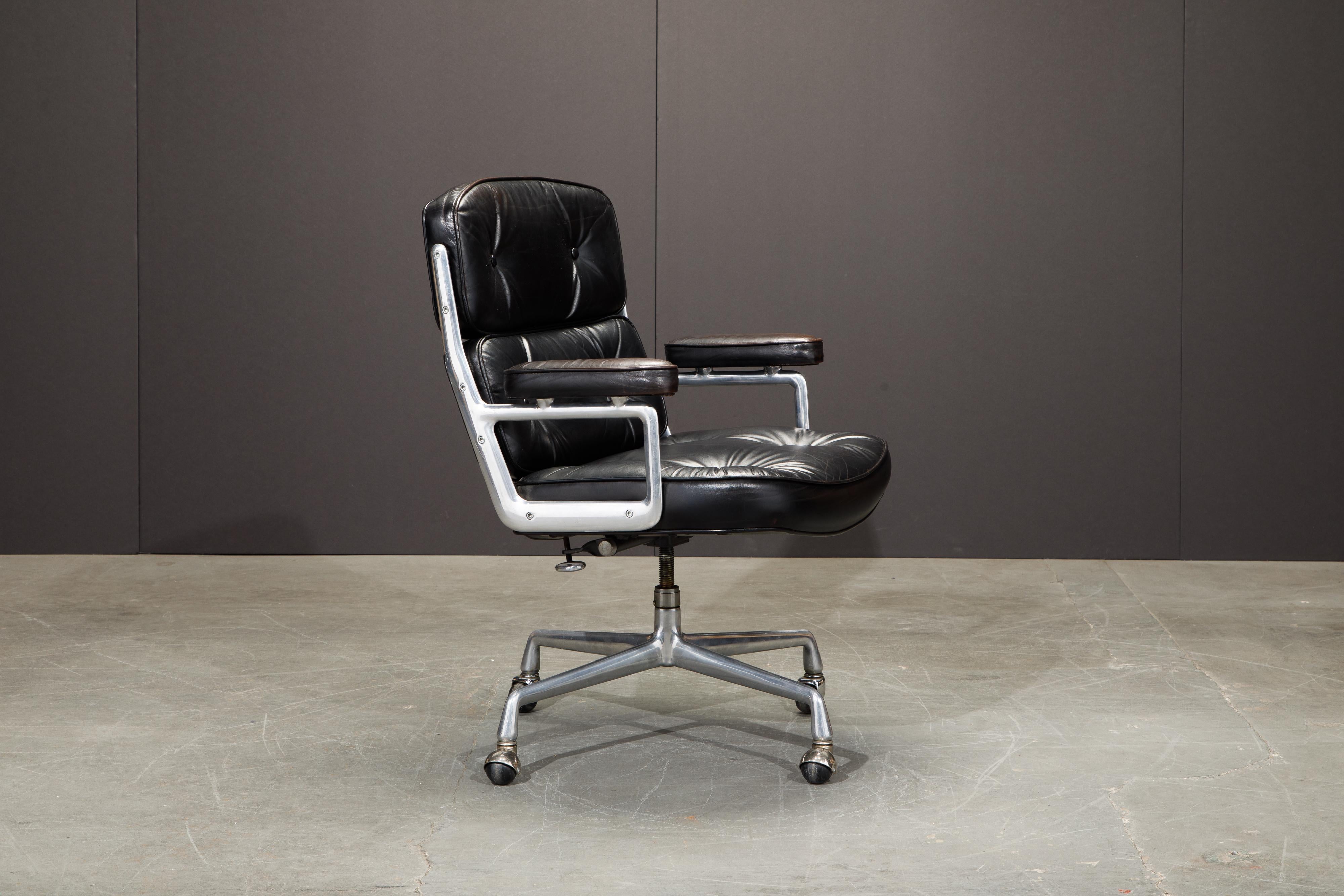 Mid-Century Modern Time Life Executive Desk Chair by Charles Eames for Herman Miller, 1980, Signed