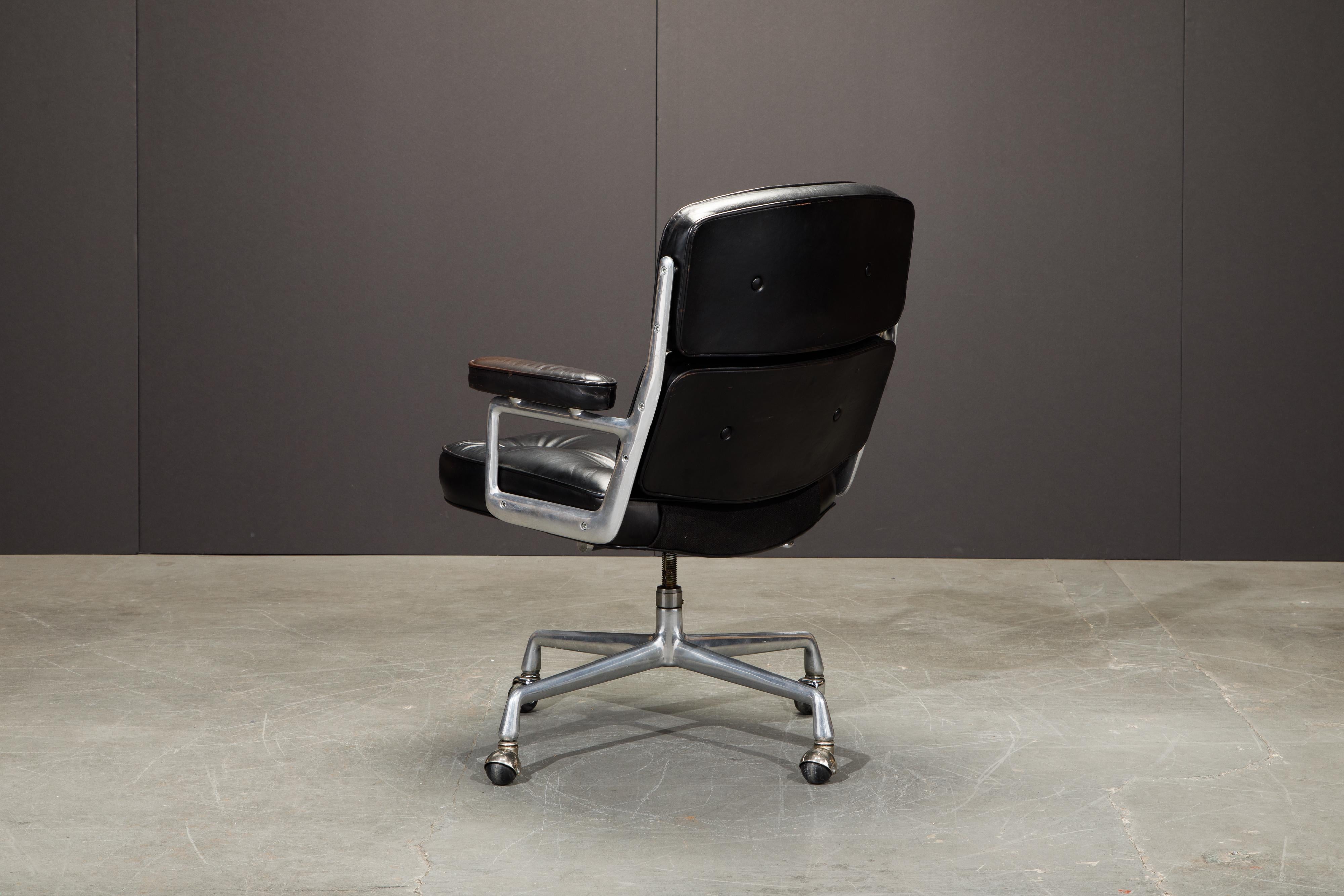 Aluminum Time Life Executive Desk Chair by Charles Eames for Herman Miller, 1980, Signed