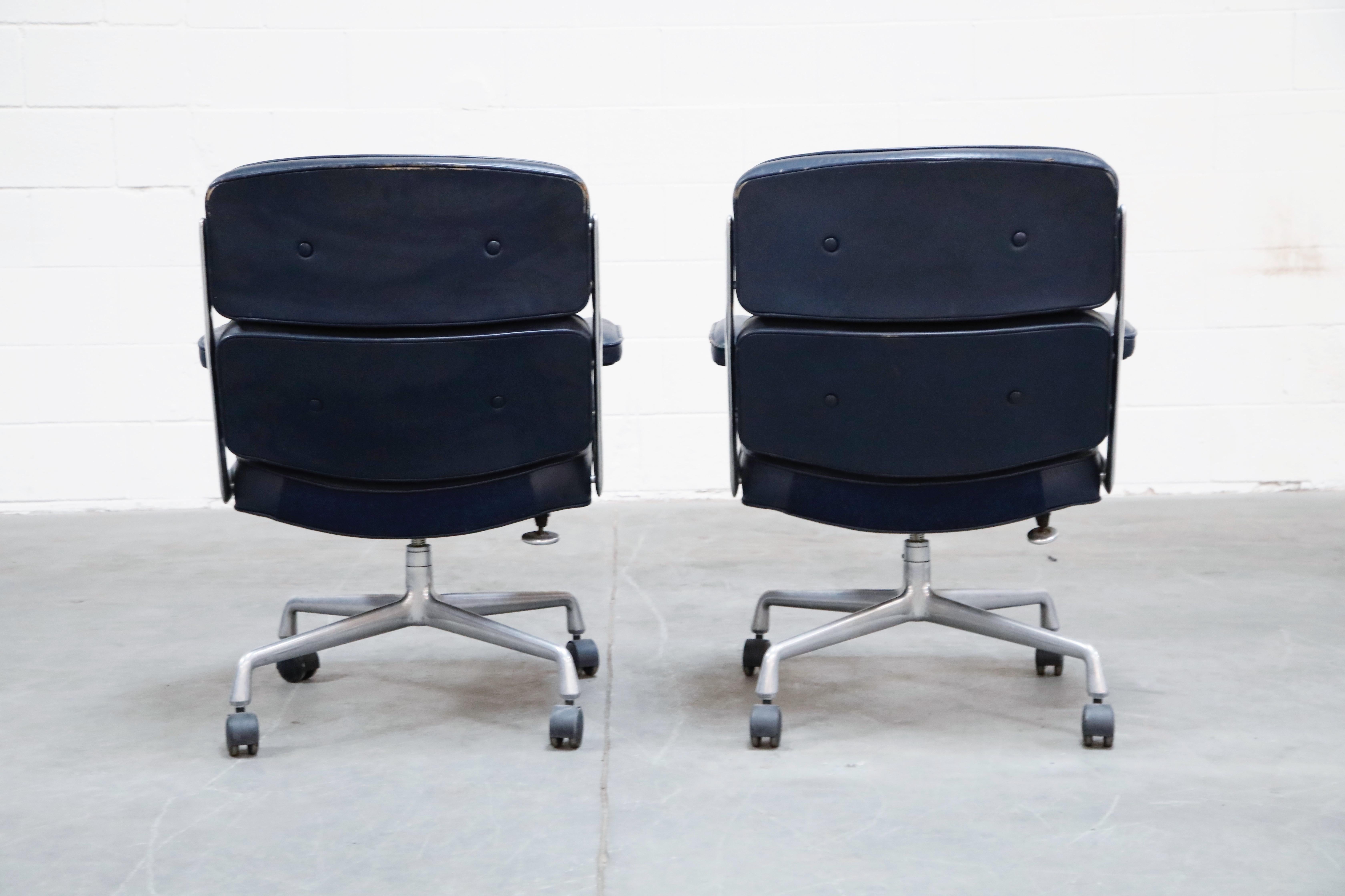 Mid-Century Modern 'Time Life' Executive Office Chairs by Charles Eames for Herman Miller, Signed