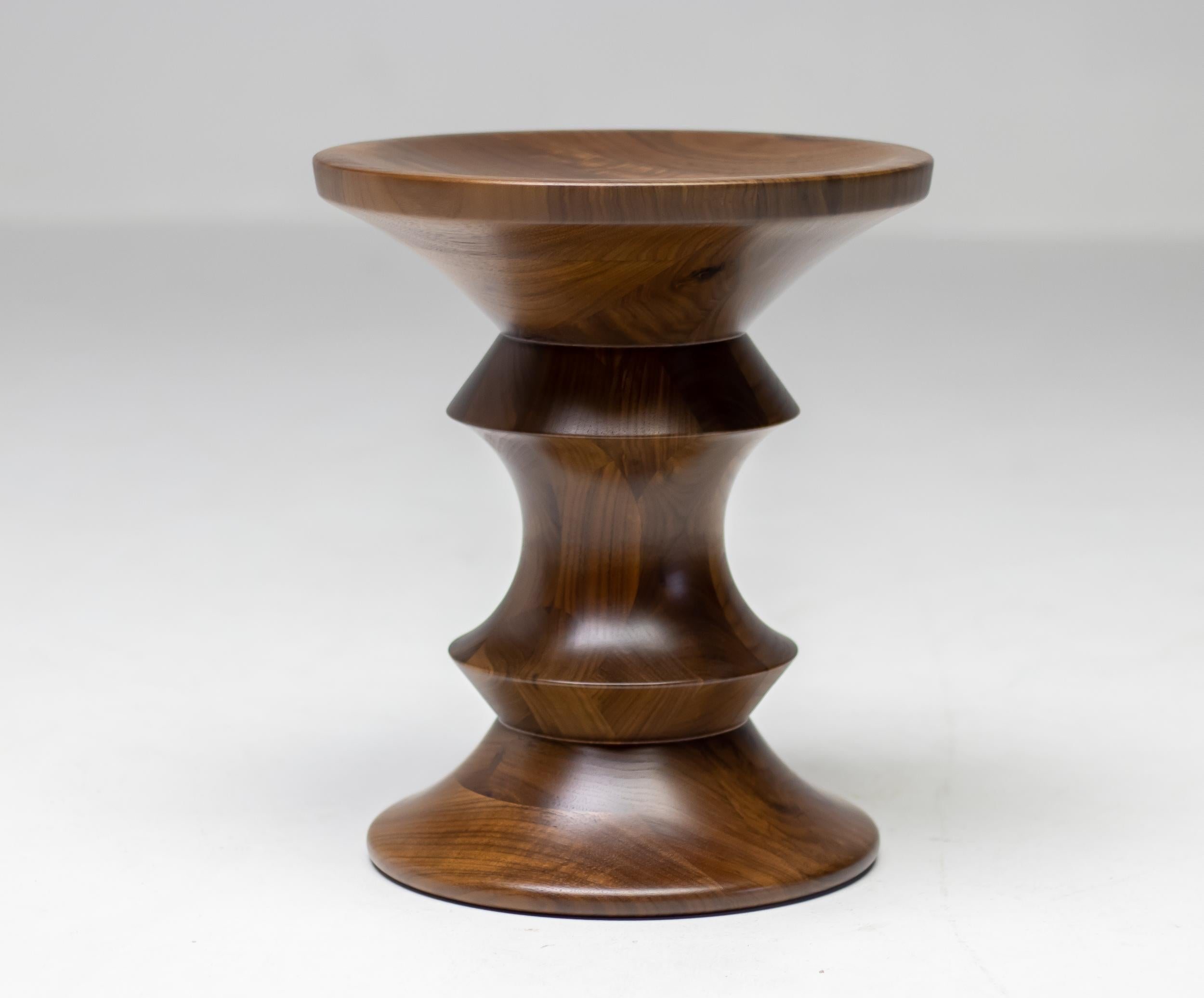 20th Century Time Life Walnut Stool by Charles and Ray Eames for Herman Miller For Sale
