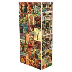 Time Magazine Decoupaged General Fireproofing Co. Aktenschrank & Kartenkatalog