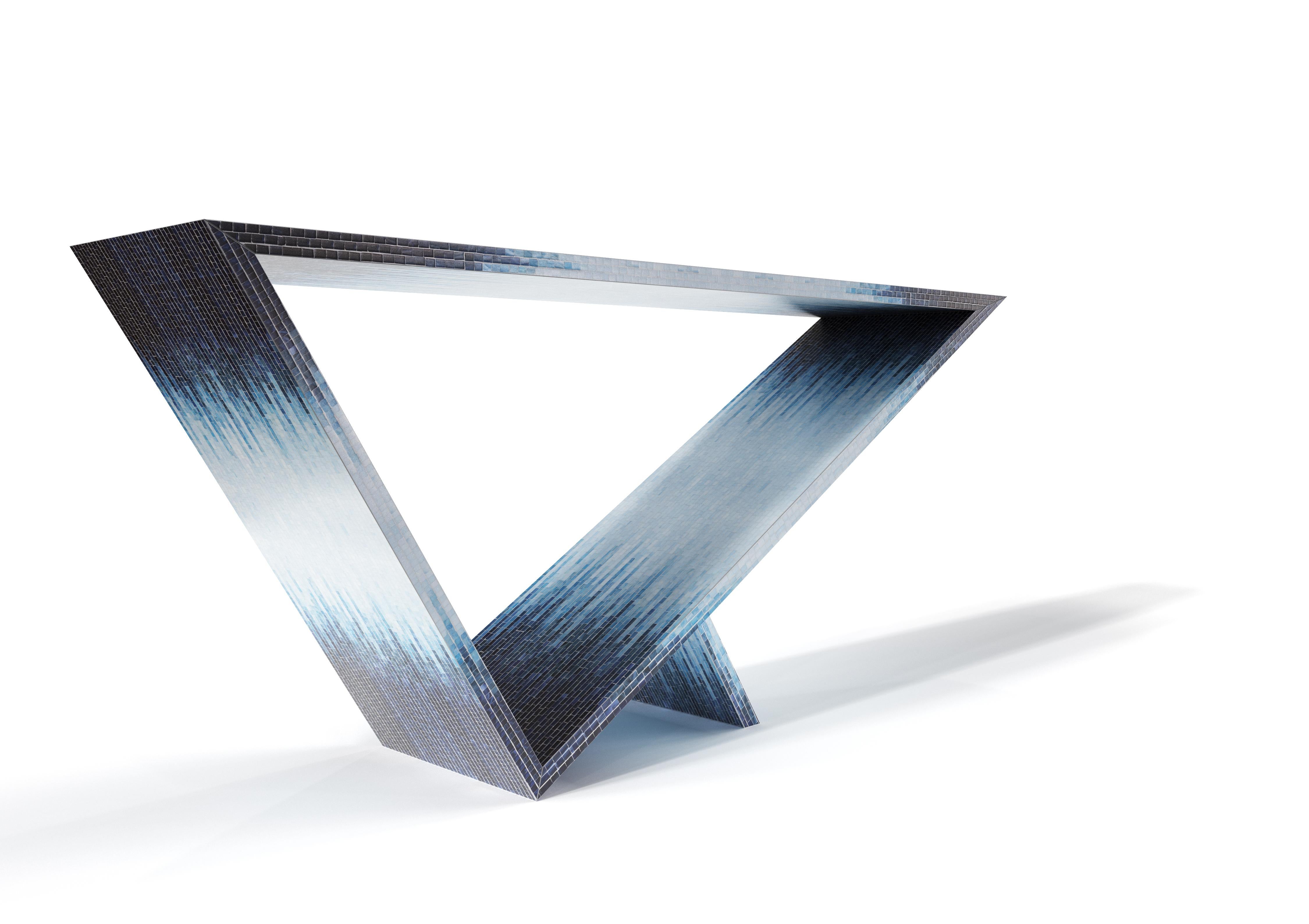 Other Time/Space Portal Blue Ombre Console #1 by Neal Aronowitz Design For Sale