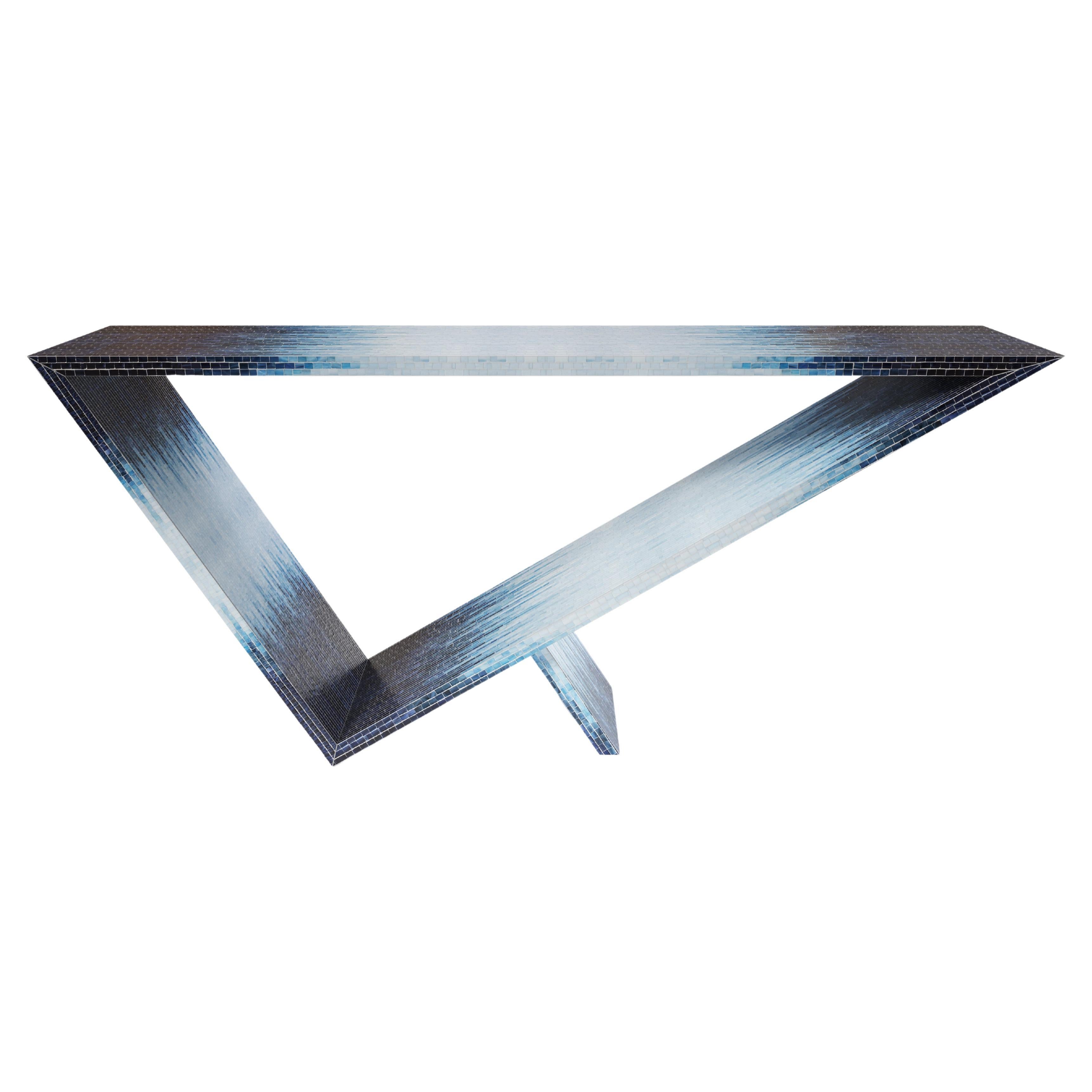 Time/Space Portal Blue Ombre Console #1 by Neal Aronowitz Design For Sale