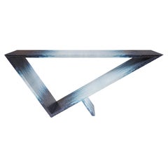 Time/Space Portal Blue Ombre Console #1 by Neal Aronowitz Design