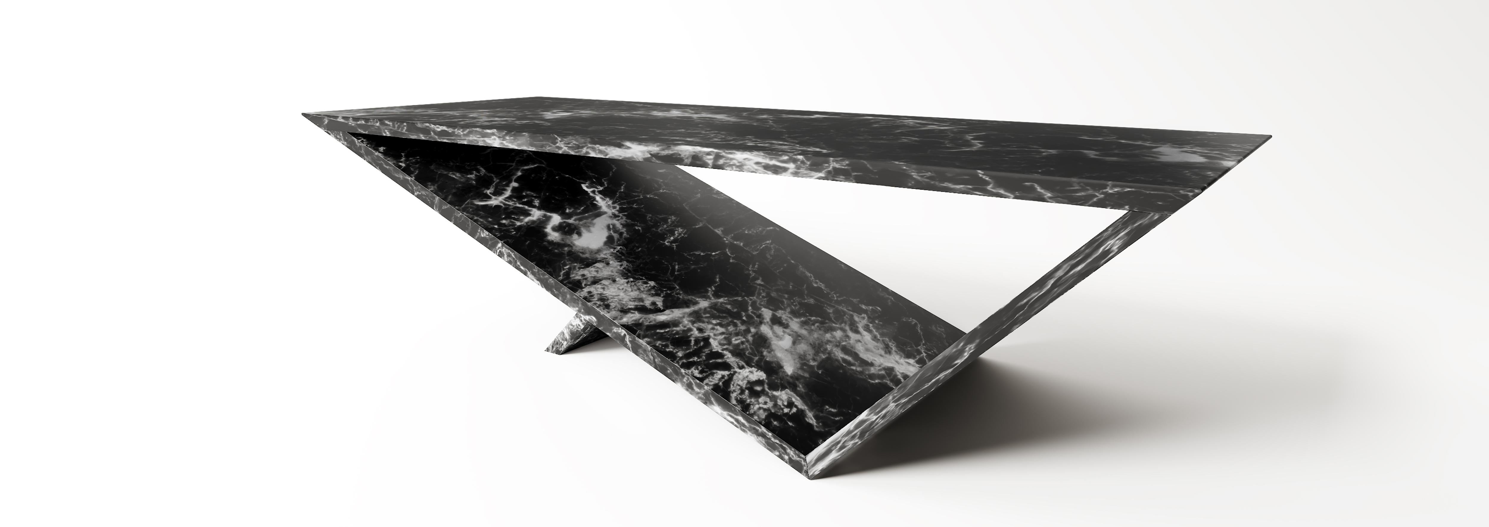 Other Time/Space Portal Coffee Table in Black Soapstone by Neal Aronowitz Design For Sale