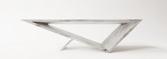 Time/Space Portal Coffee Table in Calacatta Marble by Neal Aronowitz Design