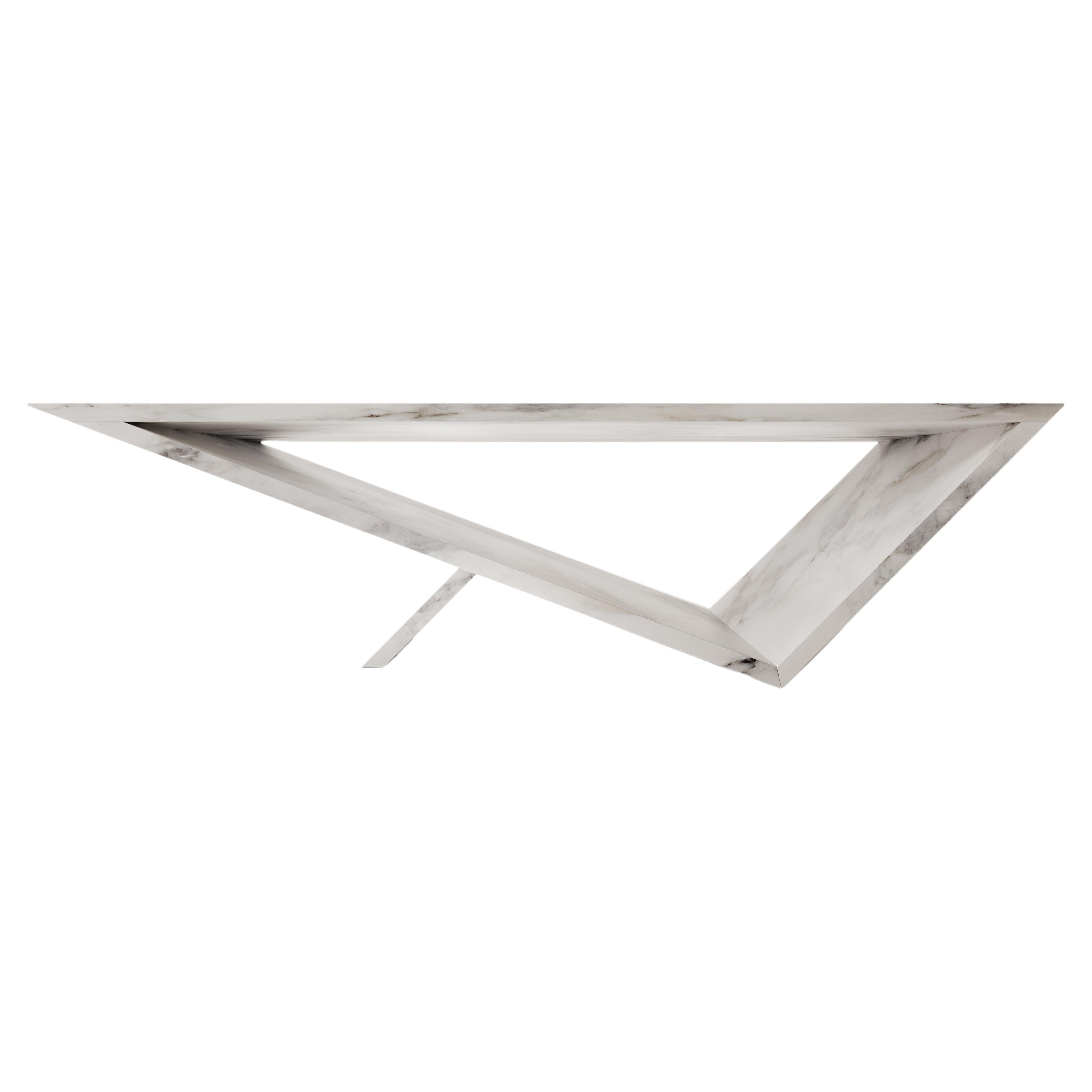 Time/Space Portal Coffee Table in Calacatta Marble by Neal Aronowitz Design For Sale