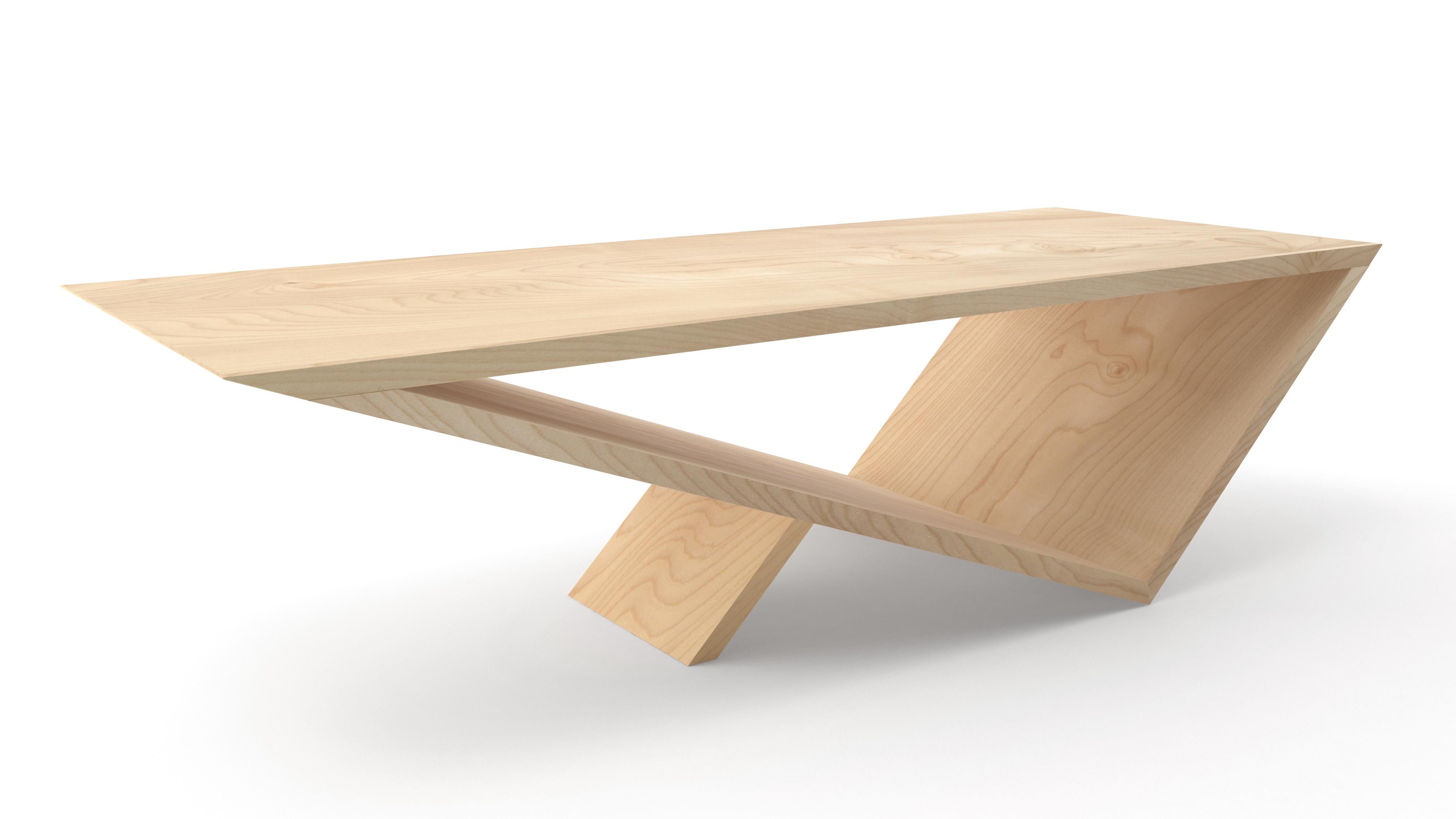 Post-Modern Time/Space Portal Coffee Table in Maple by Neal Aronowitz Design For Sale