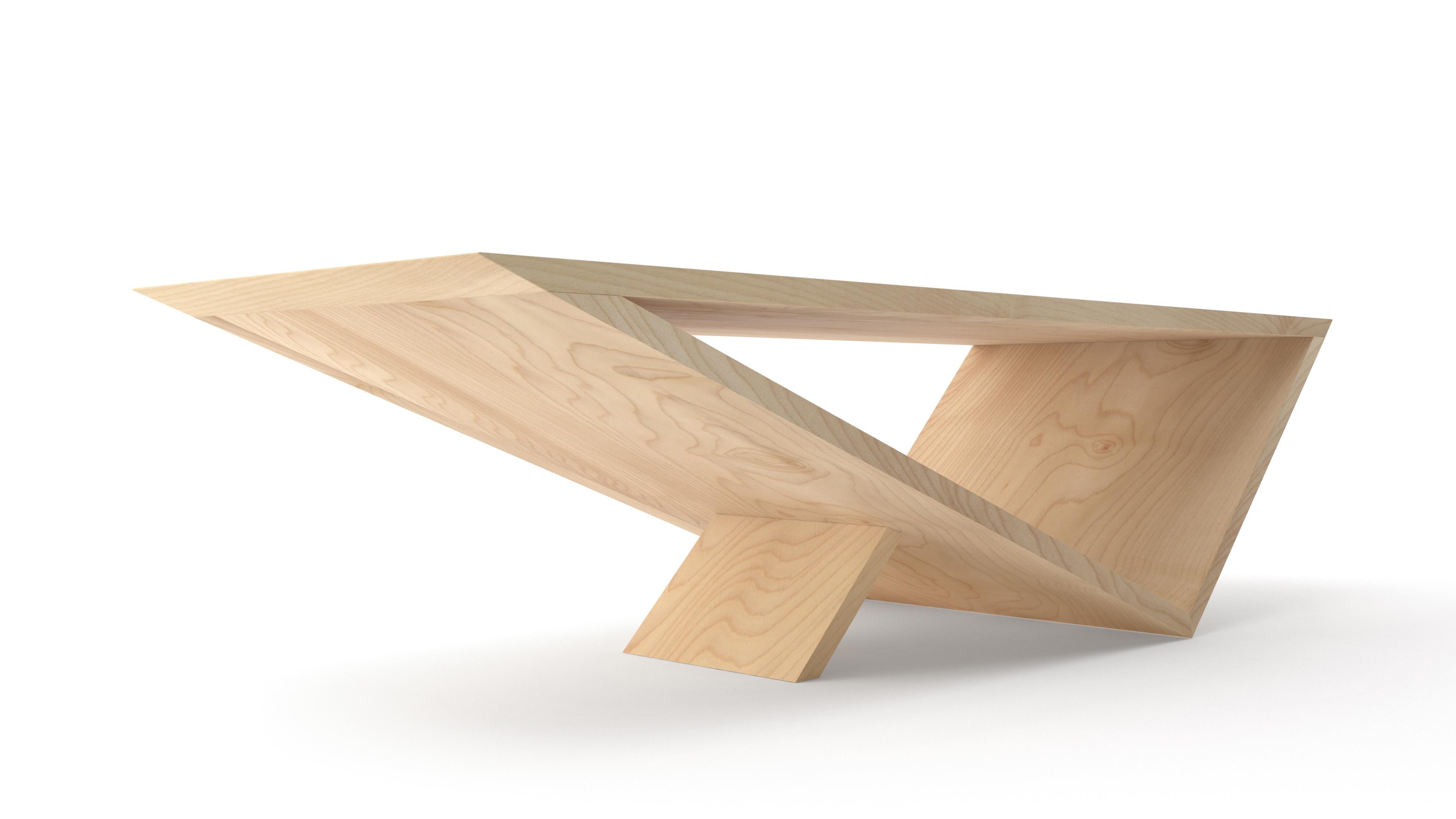American Time/Space Portal Coffee Table in Maple by Neal Aronowitz Design For Sale