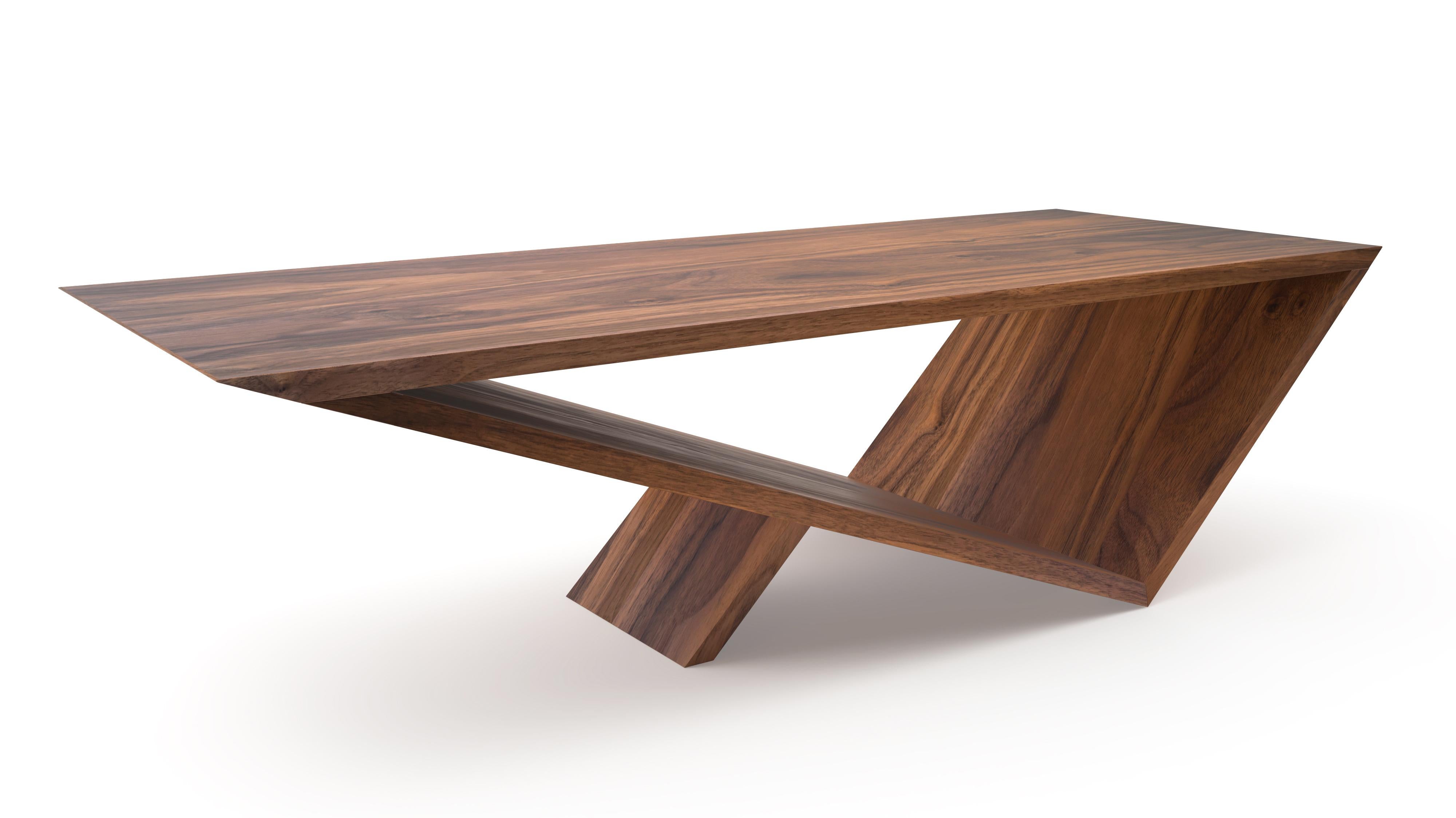 Post-Modern Time/Space Portal Coffee Table in Walnut by Neal Aronowitz Design For Sale