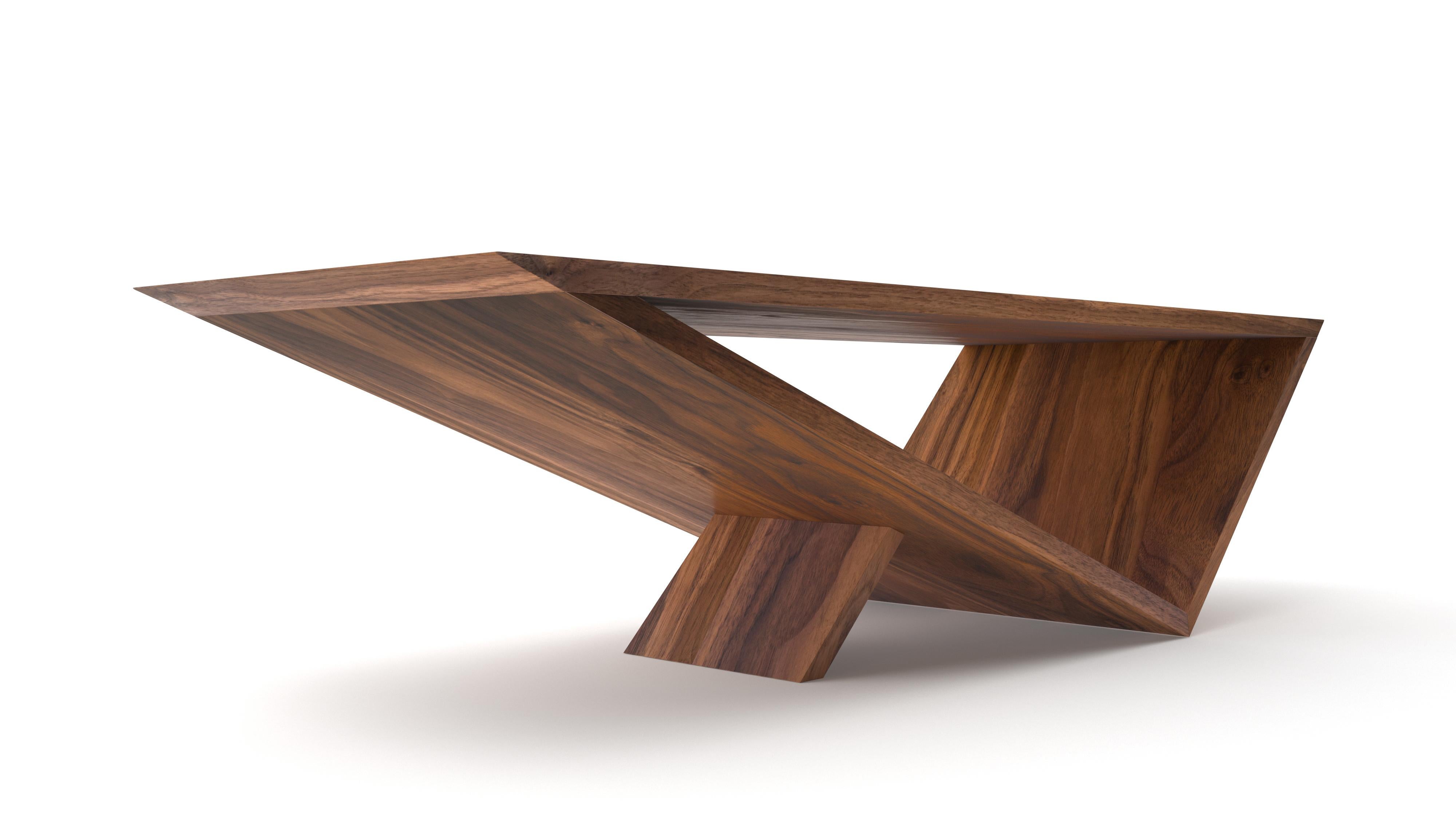 American Time/Space Portal Coffee Table in Walnut by Neal Aronowitz Design For Sale