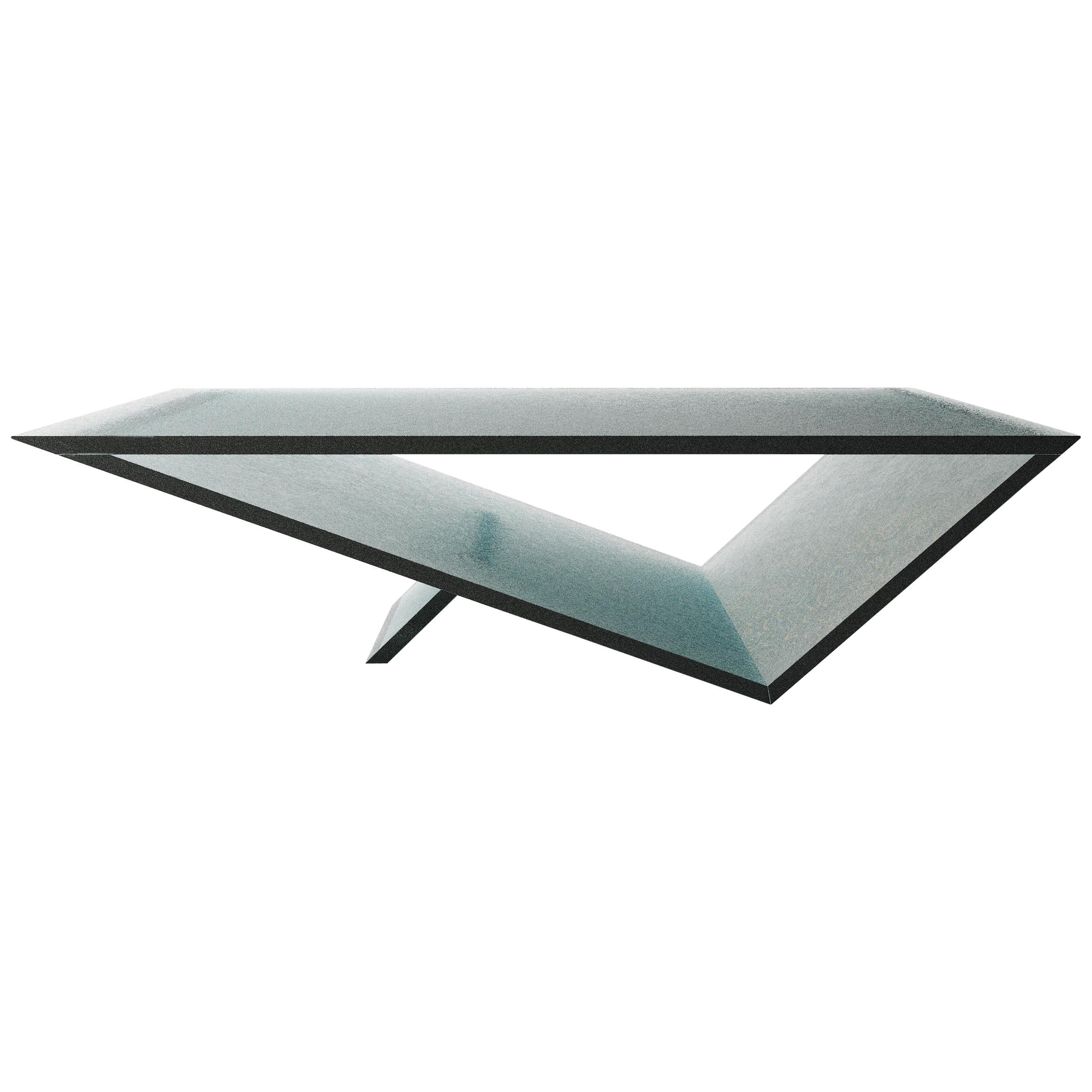 Time/Space Portal Table, Glass Coffee Table, a collection by Neal Aronowitz. For Sale