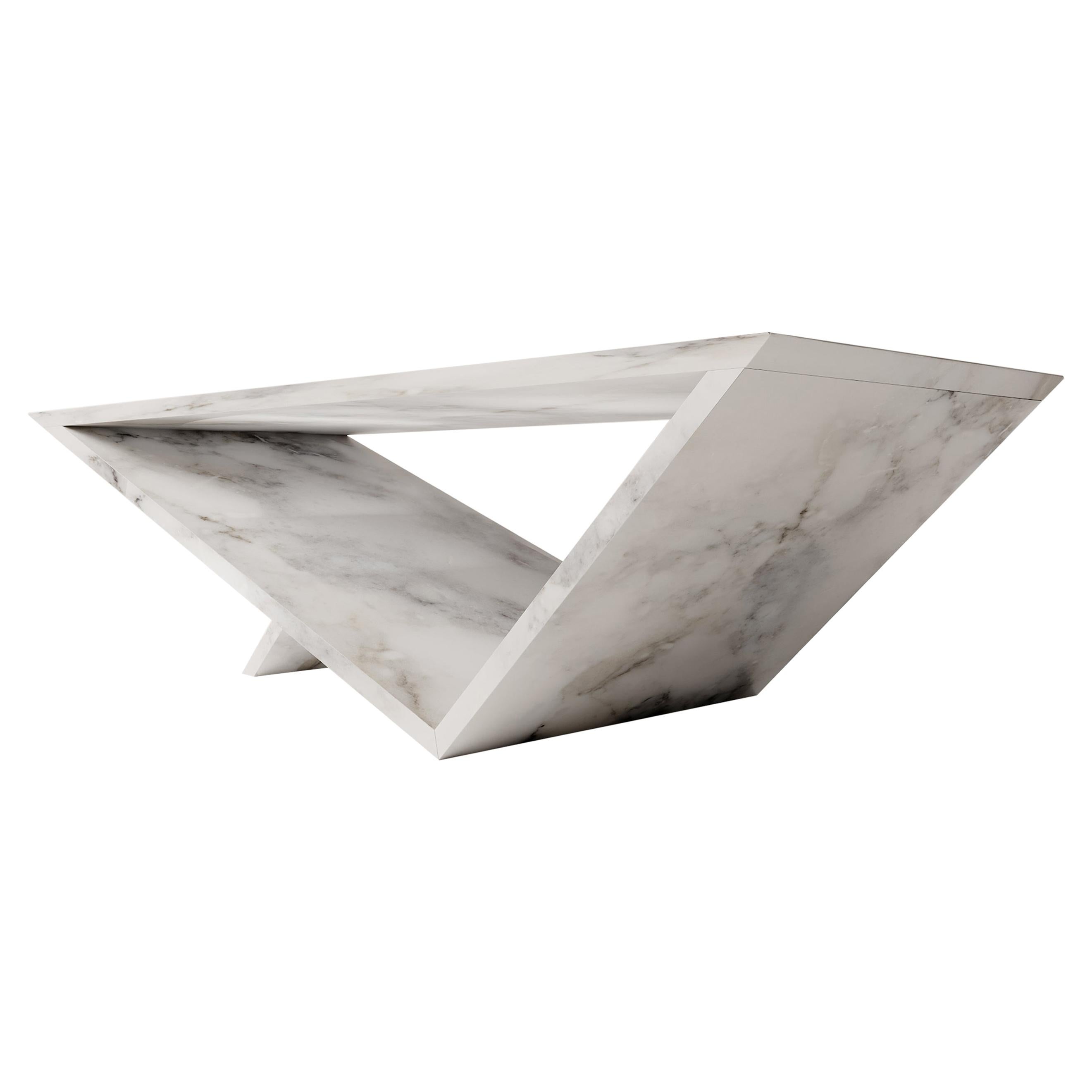 Time/Space Portal Table, Marble Coffee Table, a Collection by Neal Aronowitz For Sale