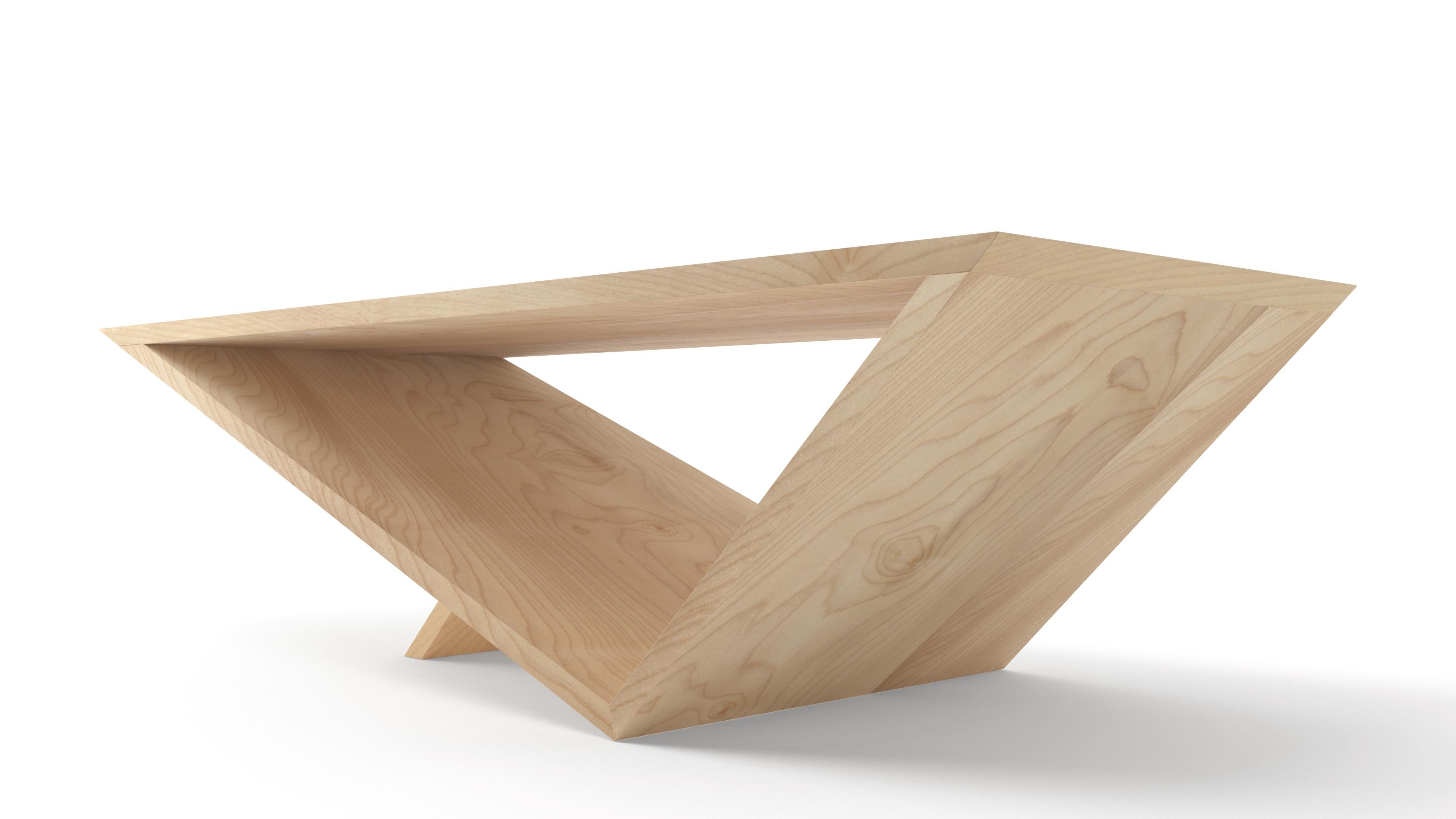 Modern Time/Space Portal Table, Wood Coffee Table. a Collection by Neal Aronowitz For Sale