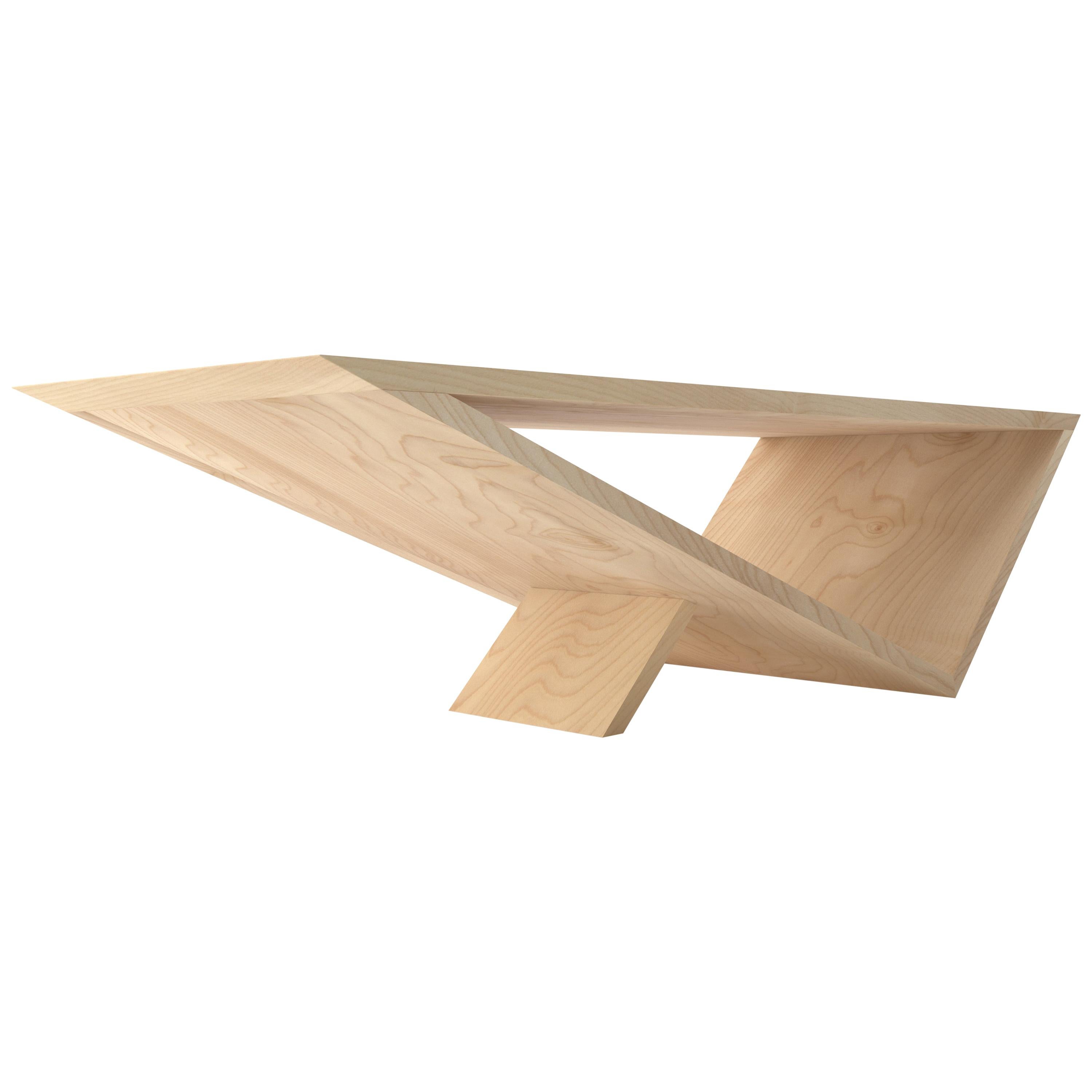 Table Portail Espace/Temps:: Table basse en bois. une collection de Neal Aronowitz