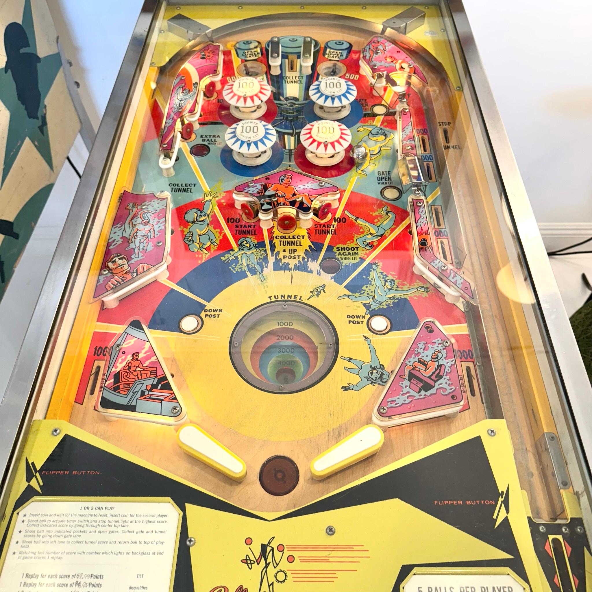 Late 20th Century Time Zone Pinball Arcade Game, 1972 USA For Sale