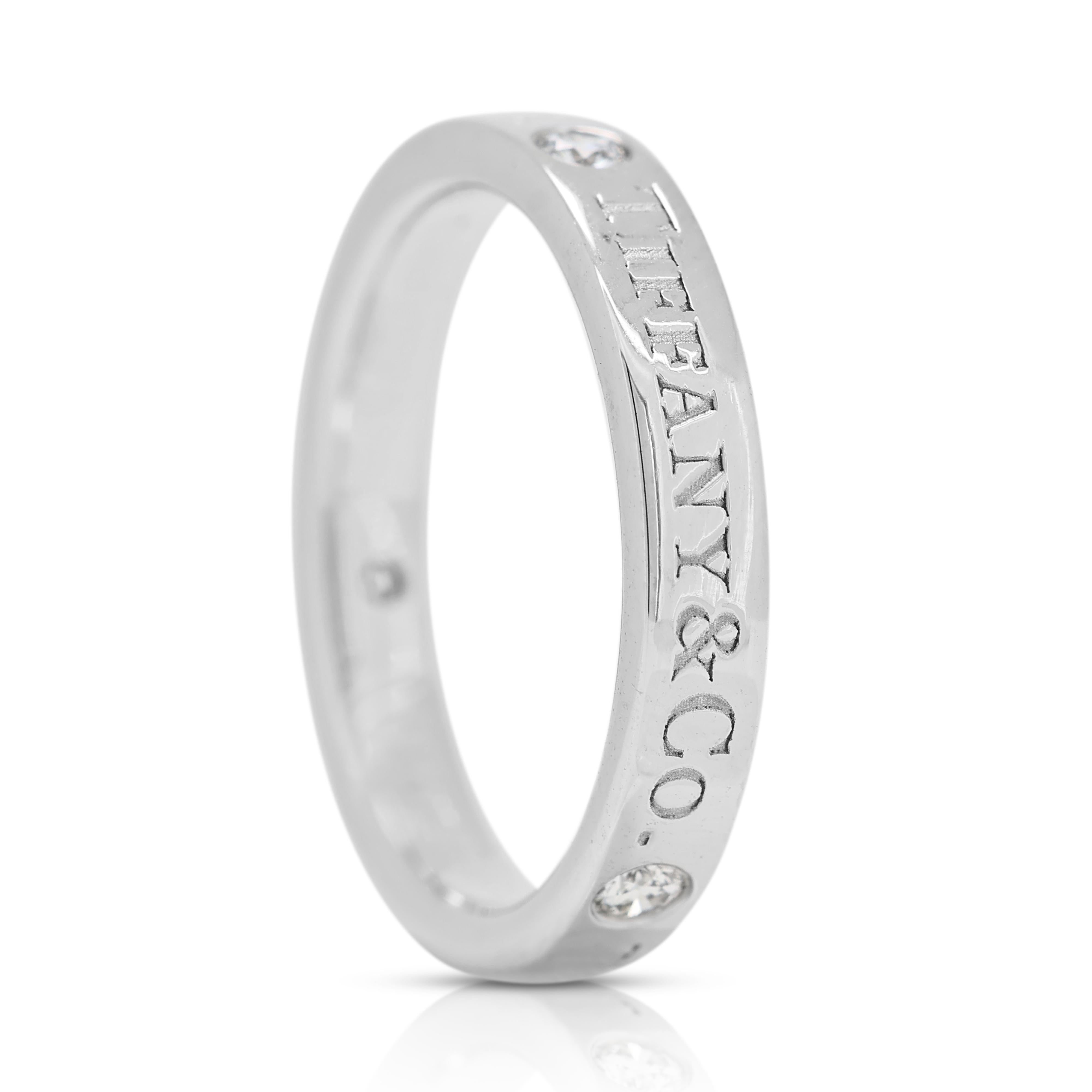 Timeless 0,05ct Diamond Platinum Ring von Tiffany & Co. Damen im Angebot