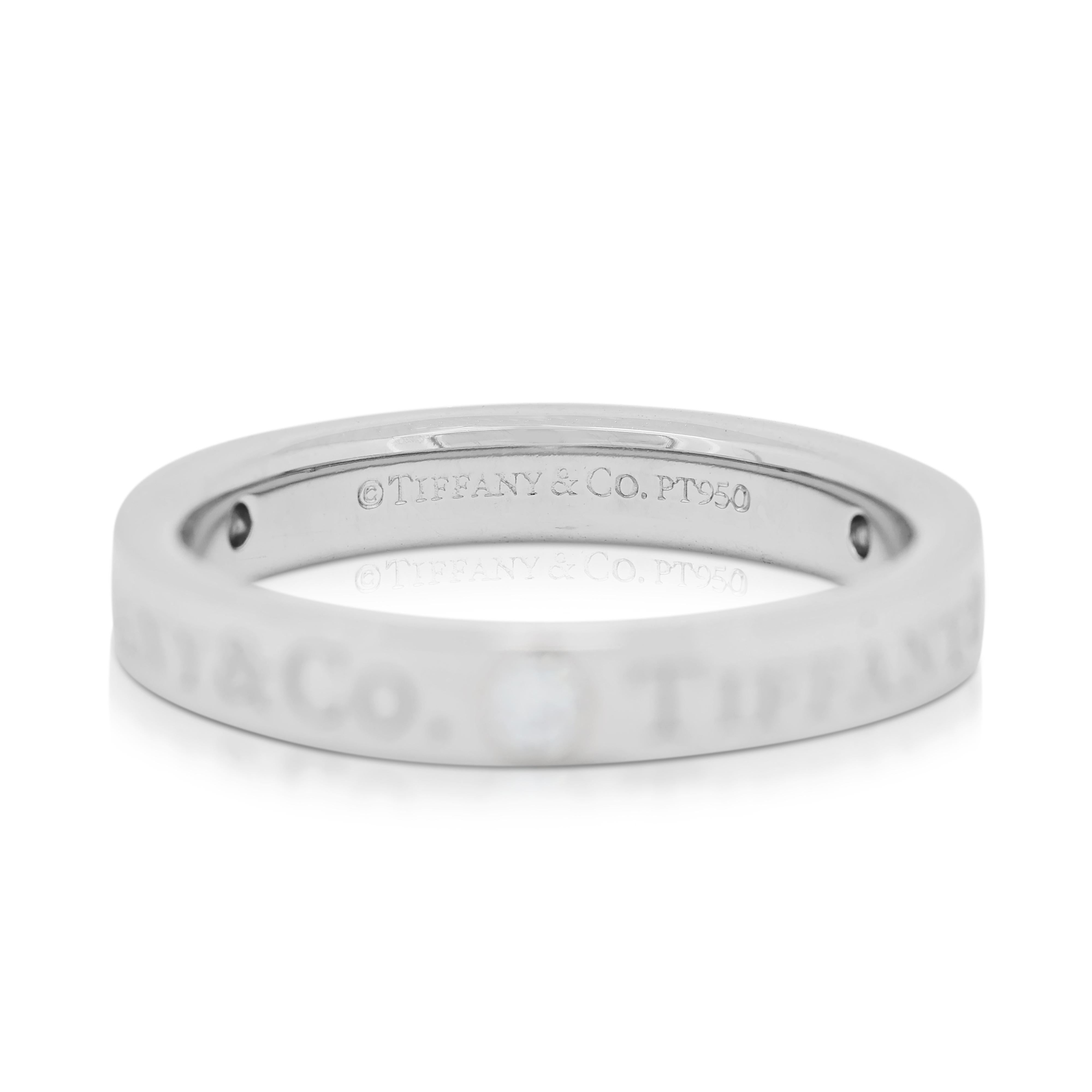 Timeless 0,05ct Diamond Platinum Ring von Tiffany & Co. im Angebot 1