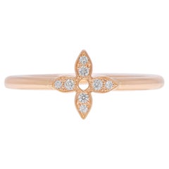 Timeless 0.06ct Natural Diamond Idylle Blossom Ring in 18K Rose Gold