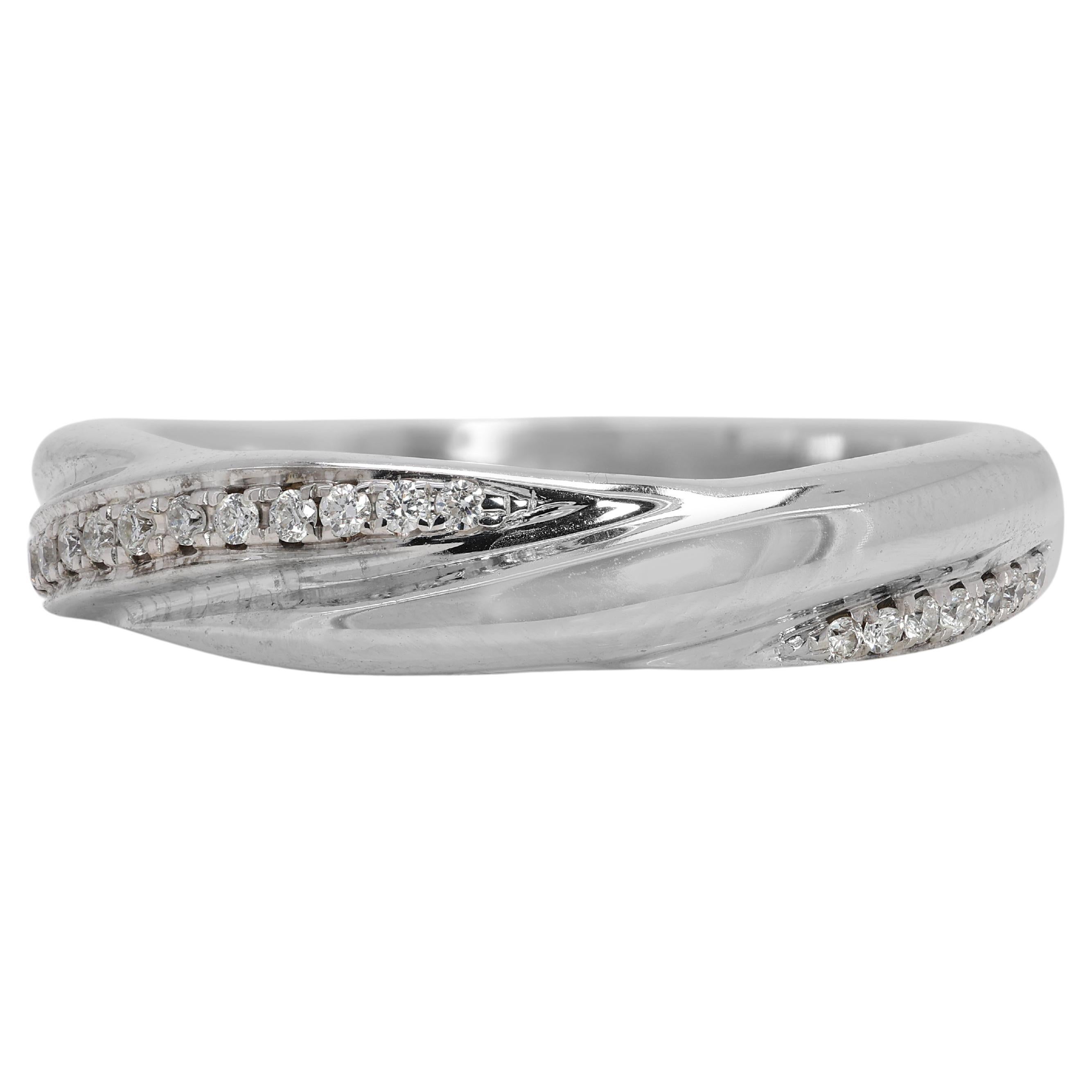 Timeless 0,06ct natürlicher Diamantring aus 18K Weißgold