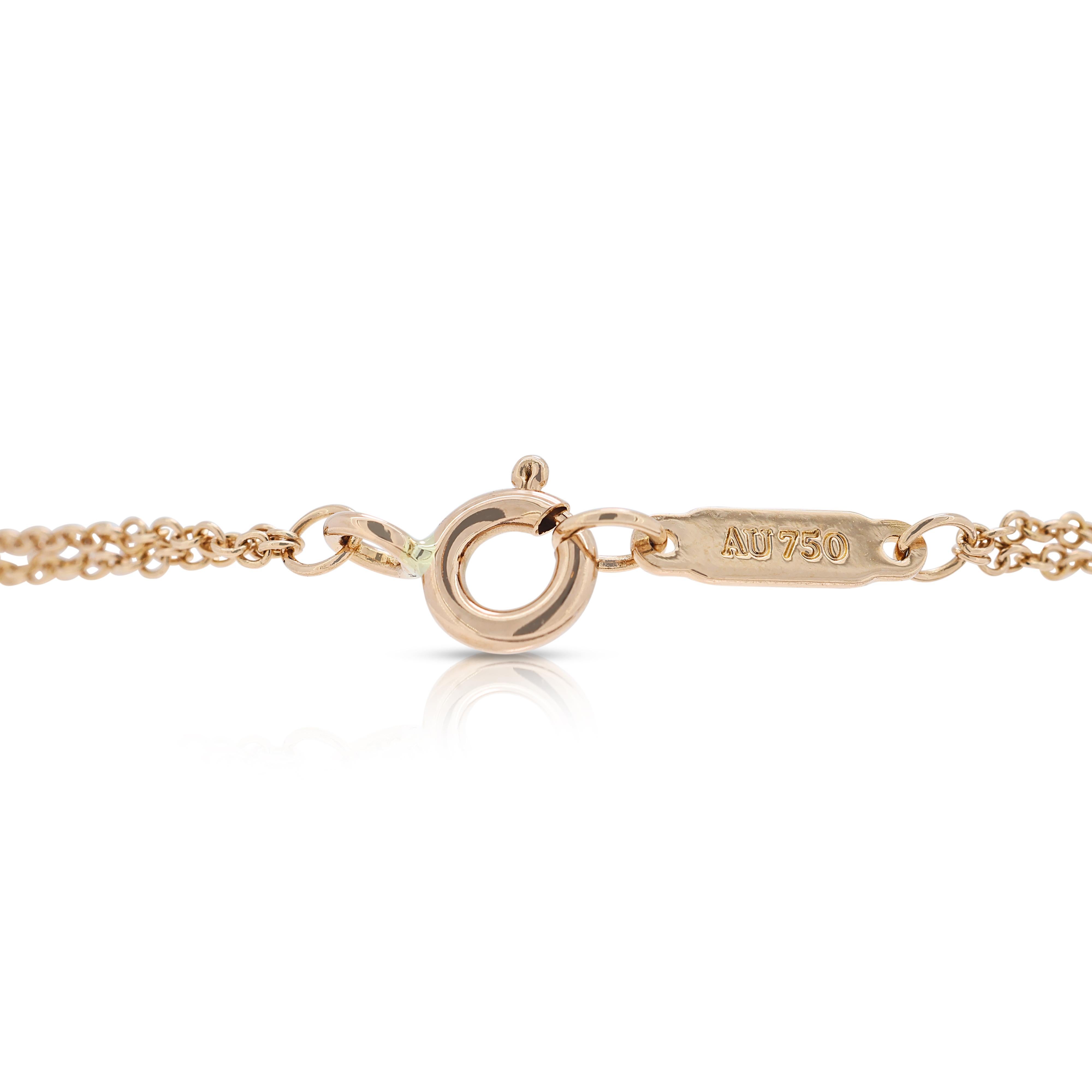 Women's Timeless 0.18ct Natural Diamond Tiffany & Co. Bracelet in 18K Rose Gold For Sale