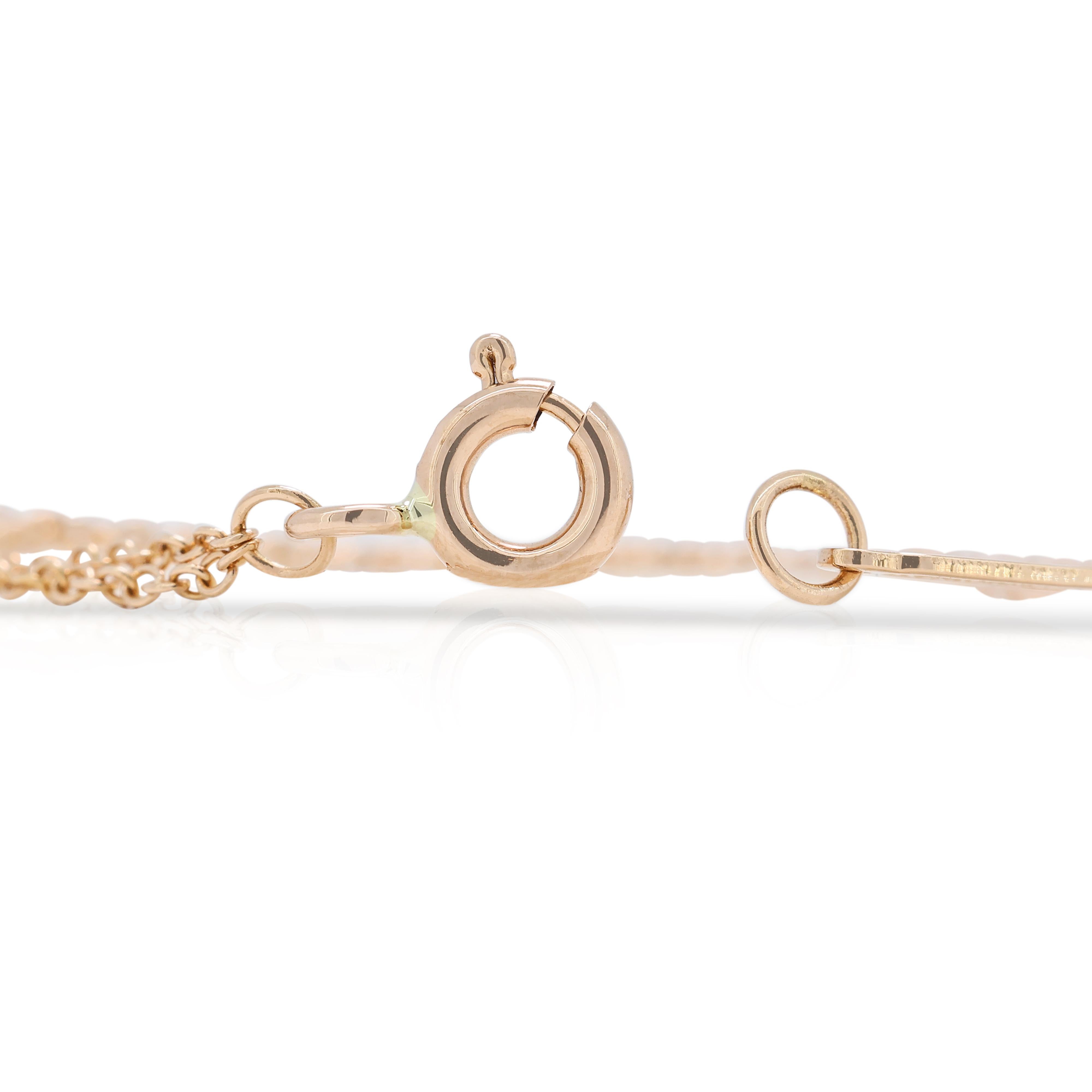 Timeless 0.18ct Natural Diamond Tiffany & Co. Bracelet in 18K Rose Gold For Sale 1