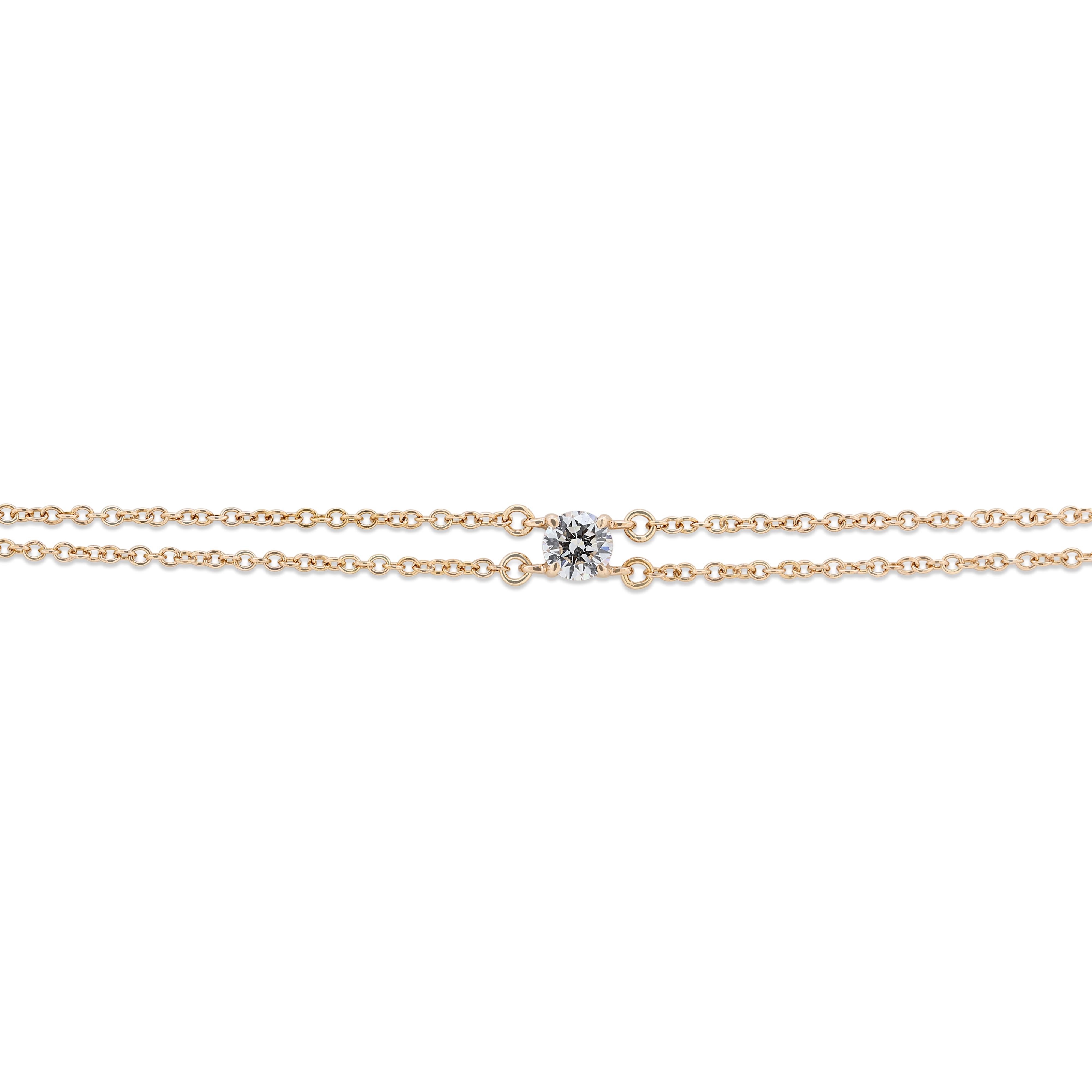 Timeless 0.18ct Natural Diamond Tiffany & Co. Bracelet in 18K Rose Gold For Sale 2