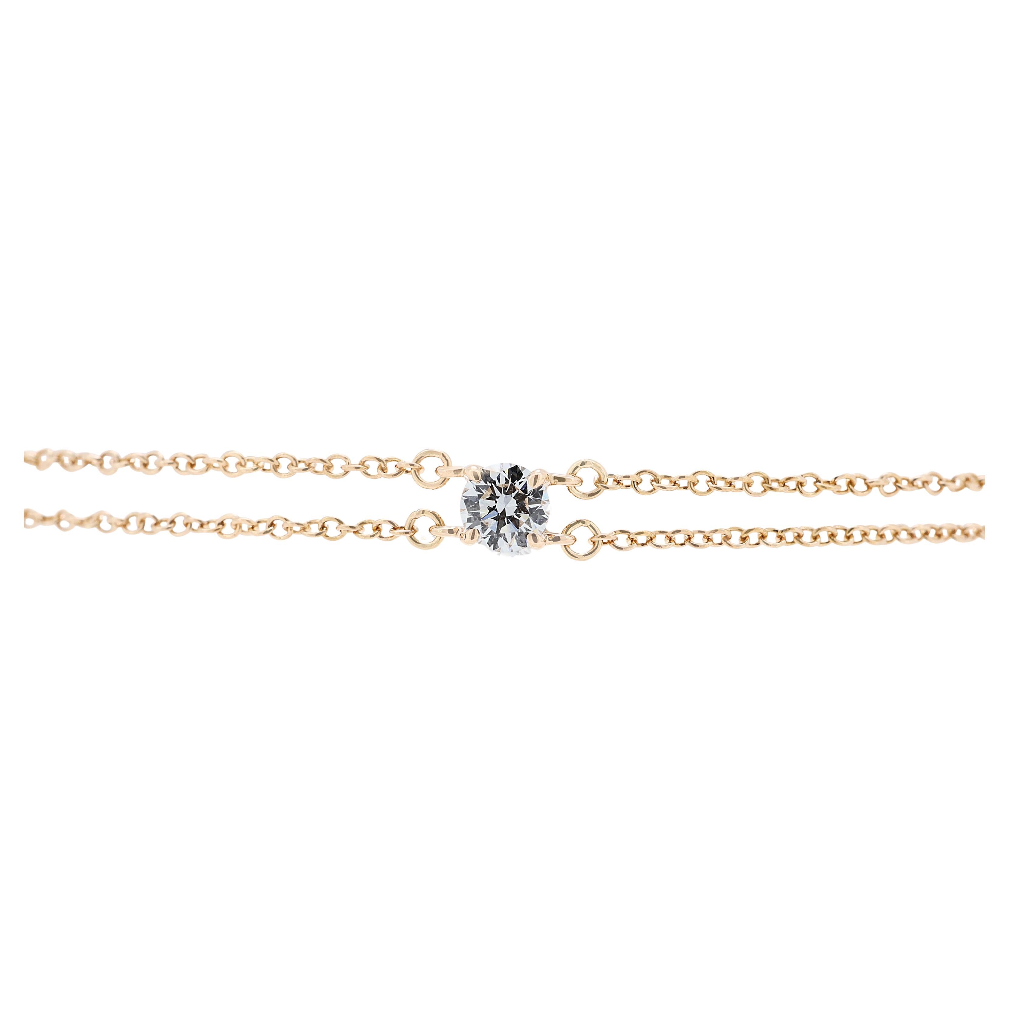 Timeless 0.18ct Natural Diamond Tiffany & Co. Bracelet in 18K Rose Gold