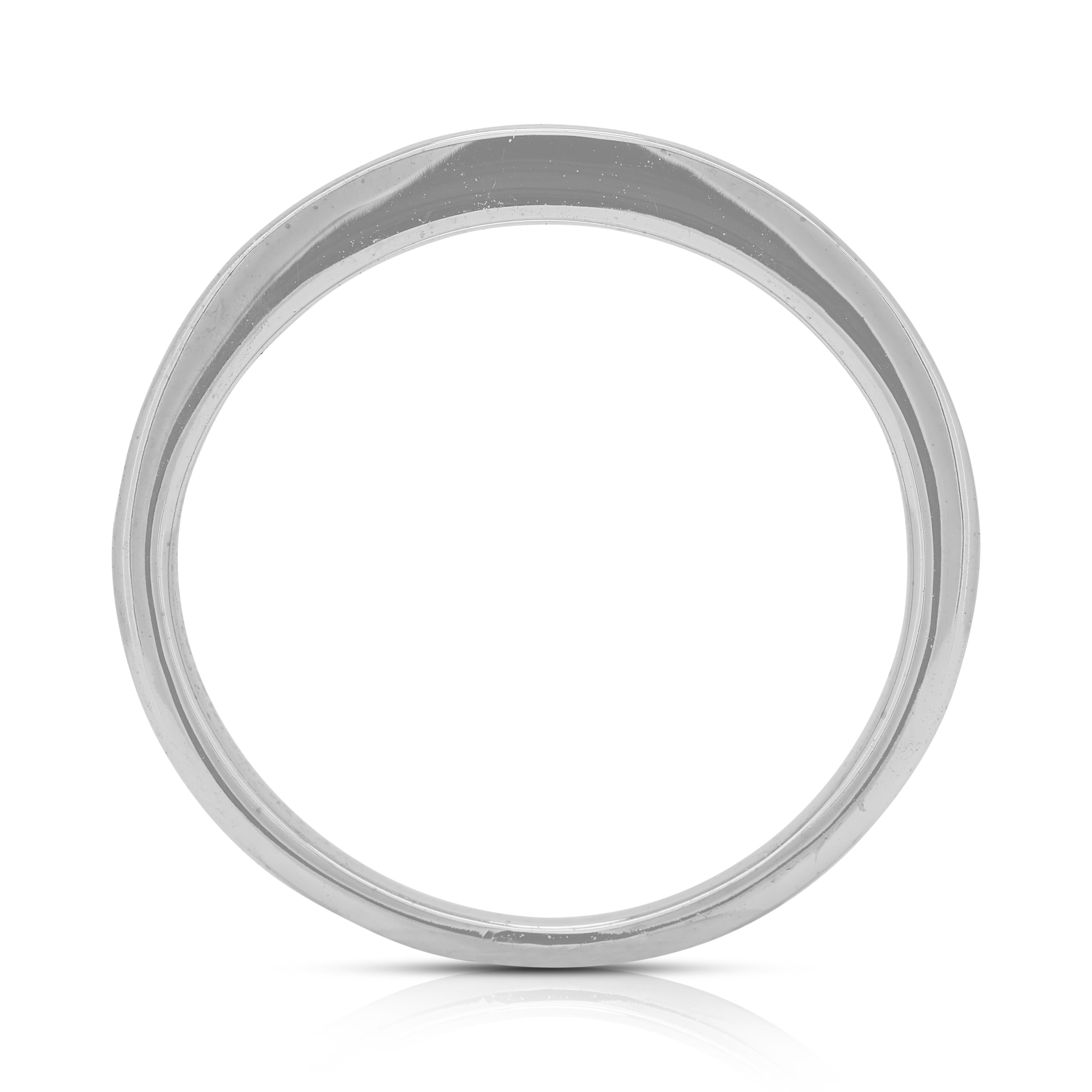 Timeless Bague en or blanc 18 carats sertie d'un diamant naturel de 0,22 carats en vente 2