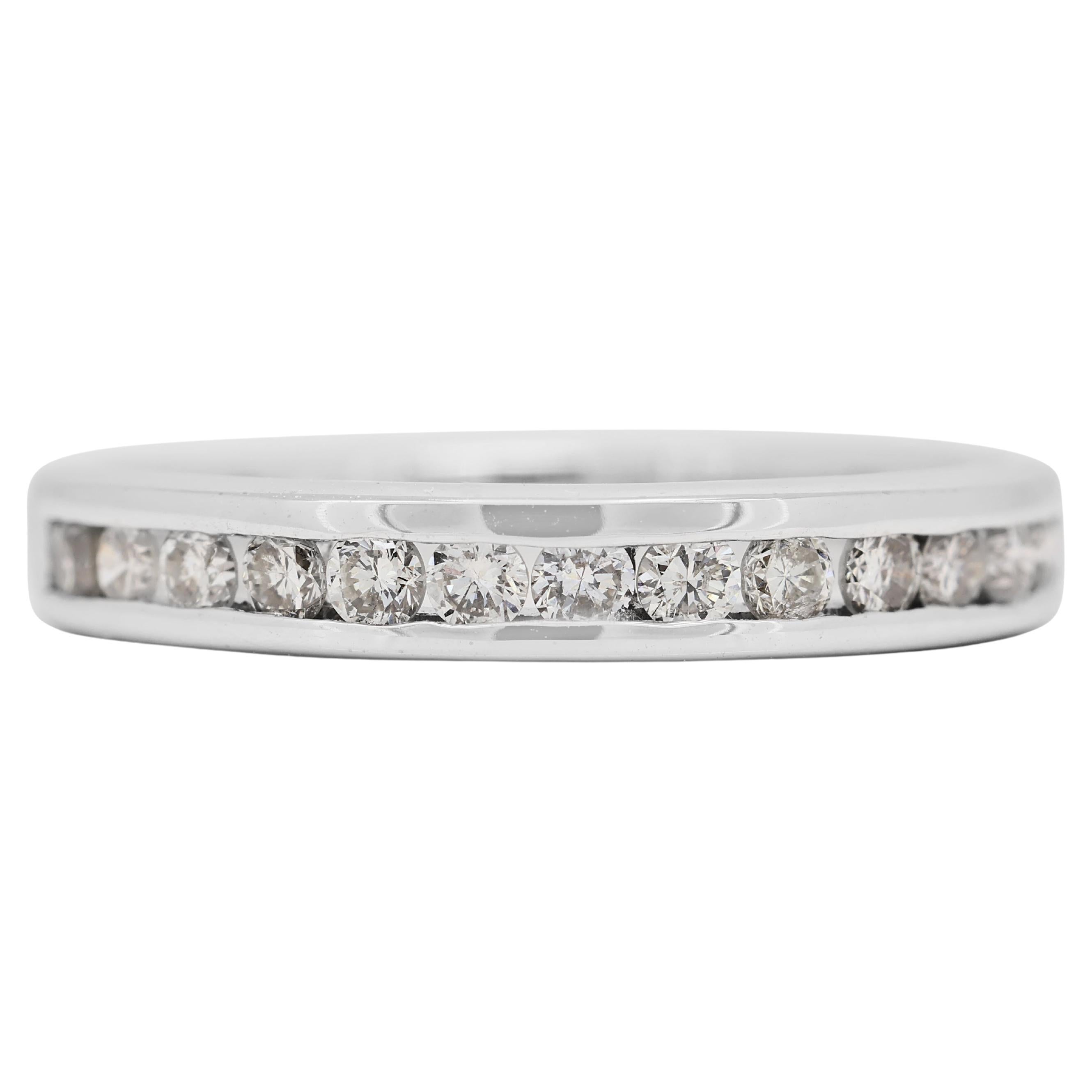 Timeless 0.22ct Natural Diamond Ring in 18K White Gold