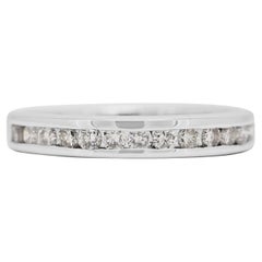 Timeless Bague en or blanc 18 carats sertie d'un diamant naturel de 0,22 carats