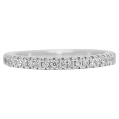Timeless 0.23ct Half Eternity Natural Diamond Ring in 18K White Gold