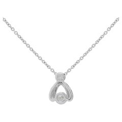 Timeless 0.24ct Diamond Pendant in 18K White Gold - (Chain not Included)