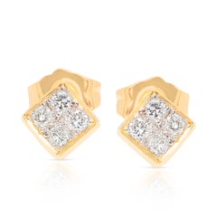 Timeless 0.24ct Diamond Stud Earrings in 18K Yellow Gold