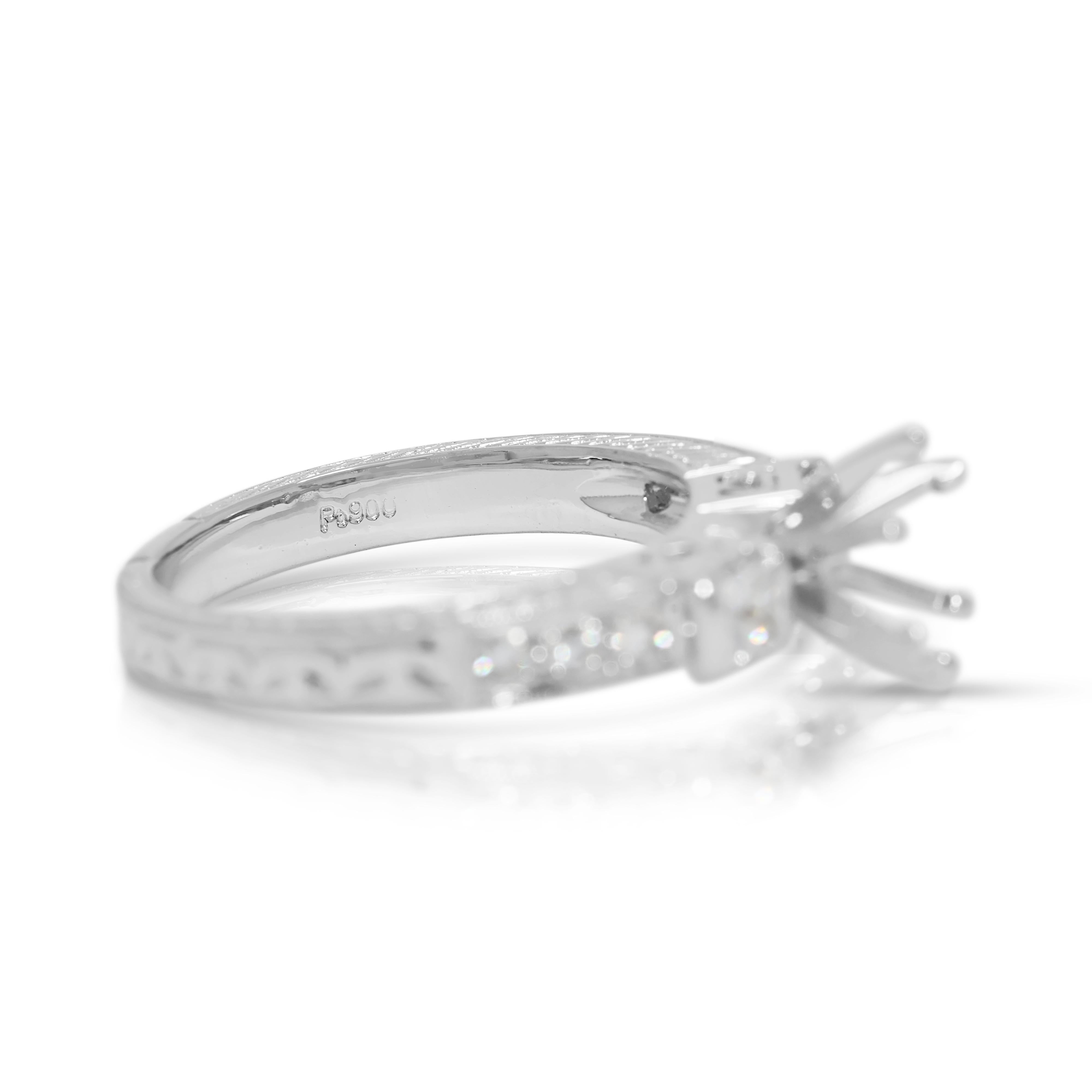 Atemporal Anillo de Platino con Diamante Natural de 0,25ct Corte redondo en venta