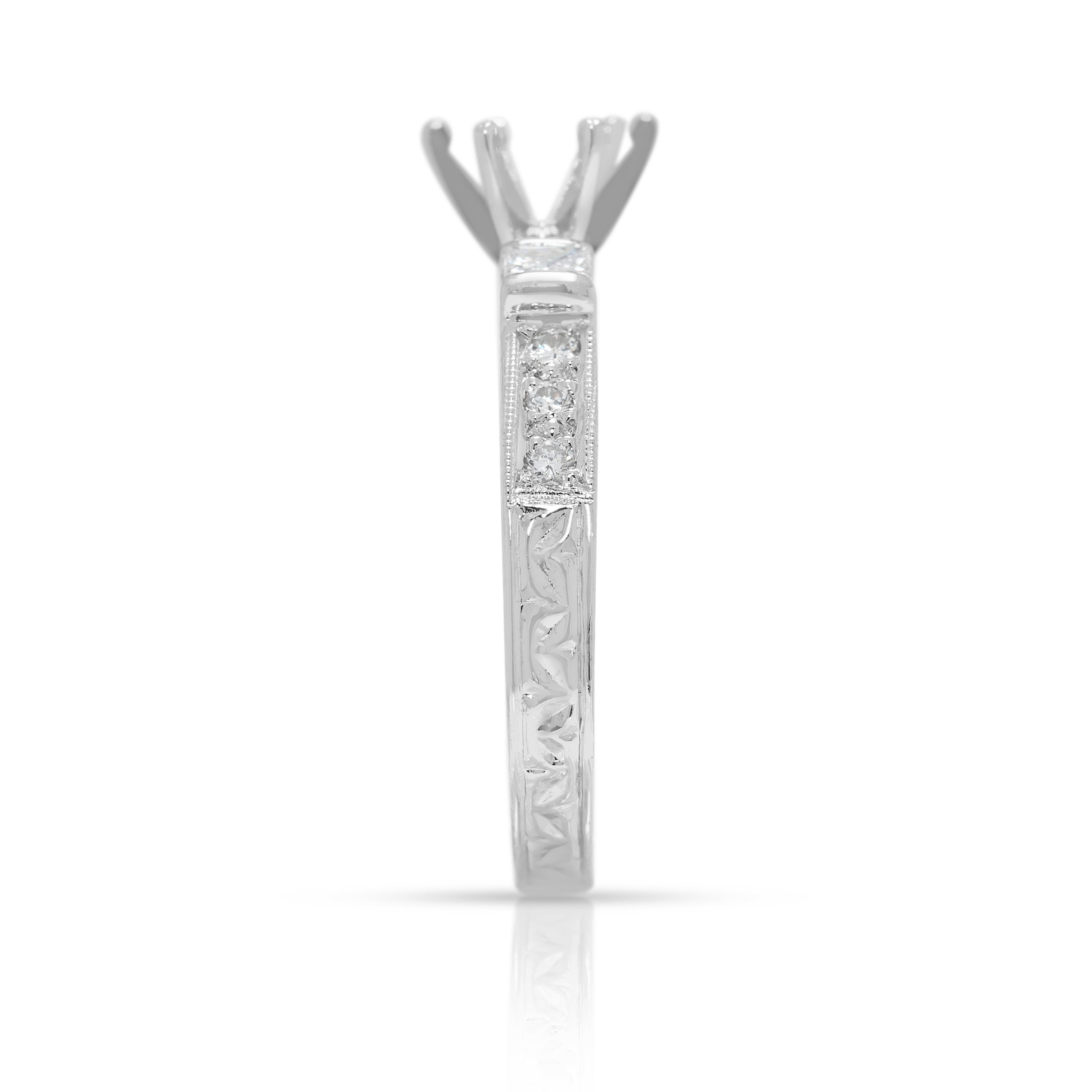 Atemporal Anillo de Platino con Diamante Natural de 0,25ct en Nuevo estado para la venta en רמת גן, IL