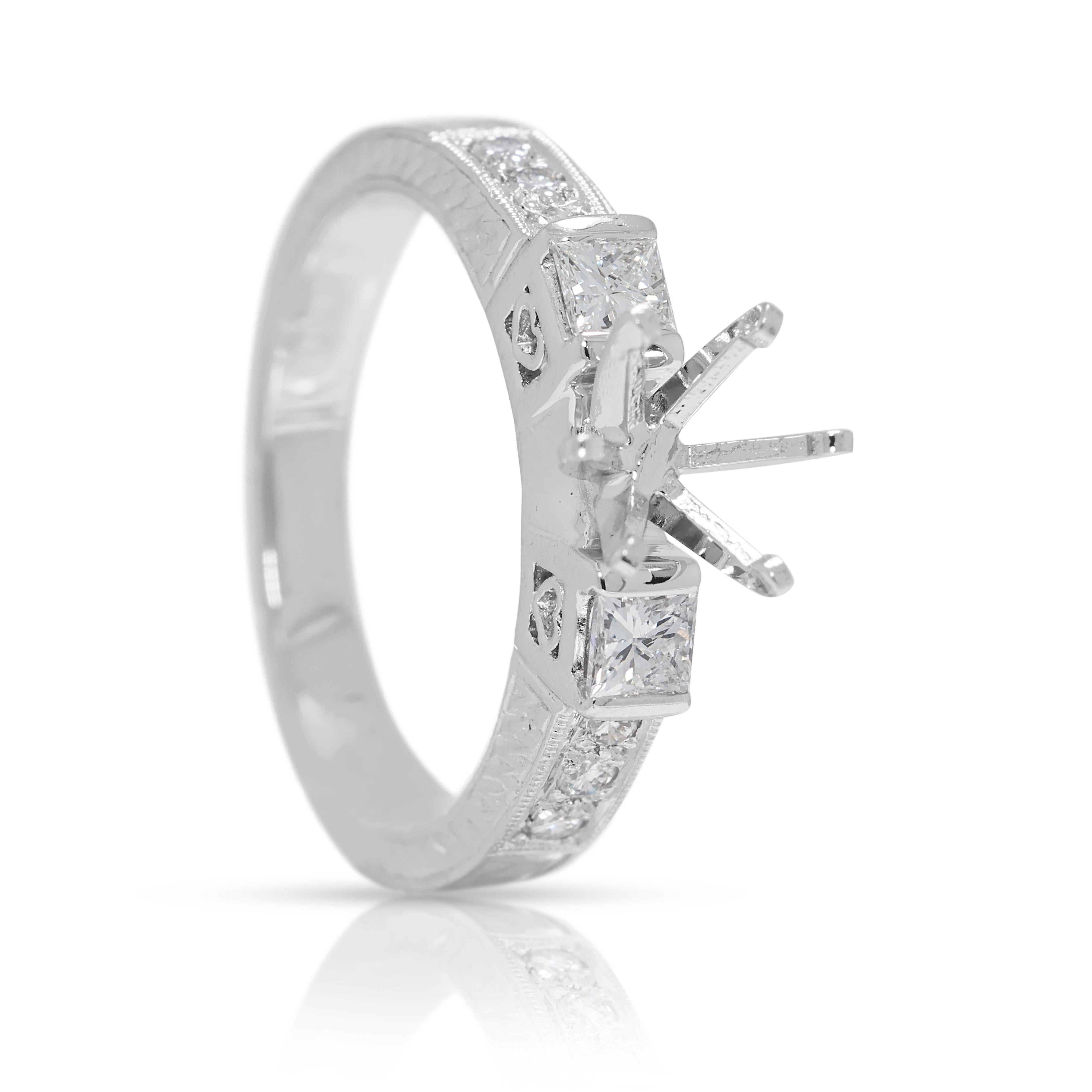 De las mujeres Atemporal Anillo de Platino con Diamante Natural de 0,25ct en venta