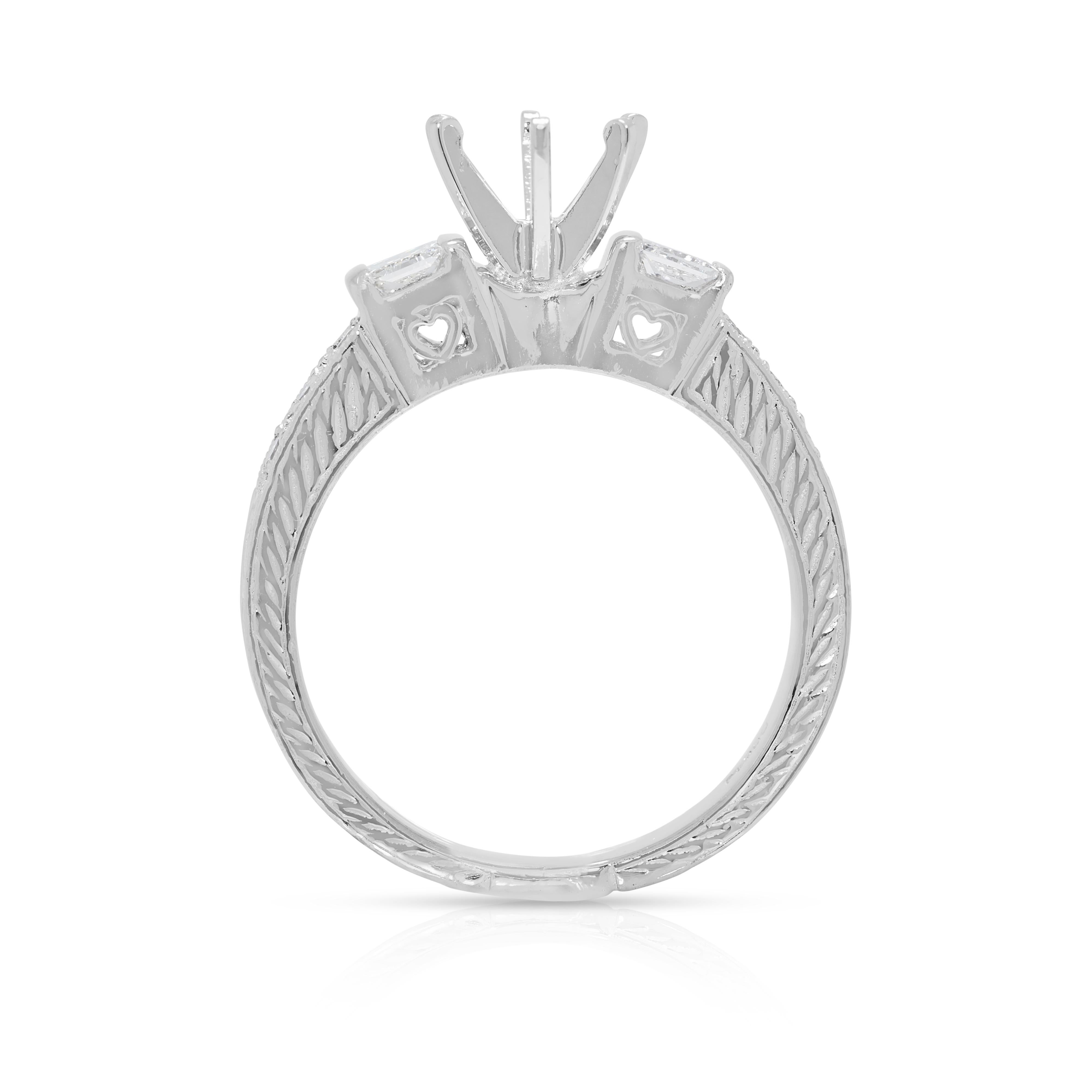 Atemporal Anillo de Platino con Diamante Natural de 0,25ct en venta 1