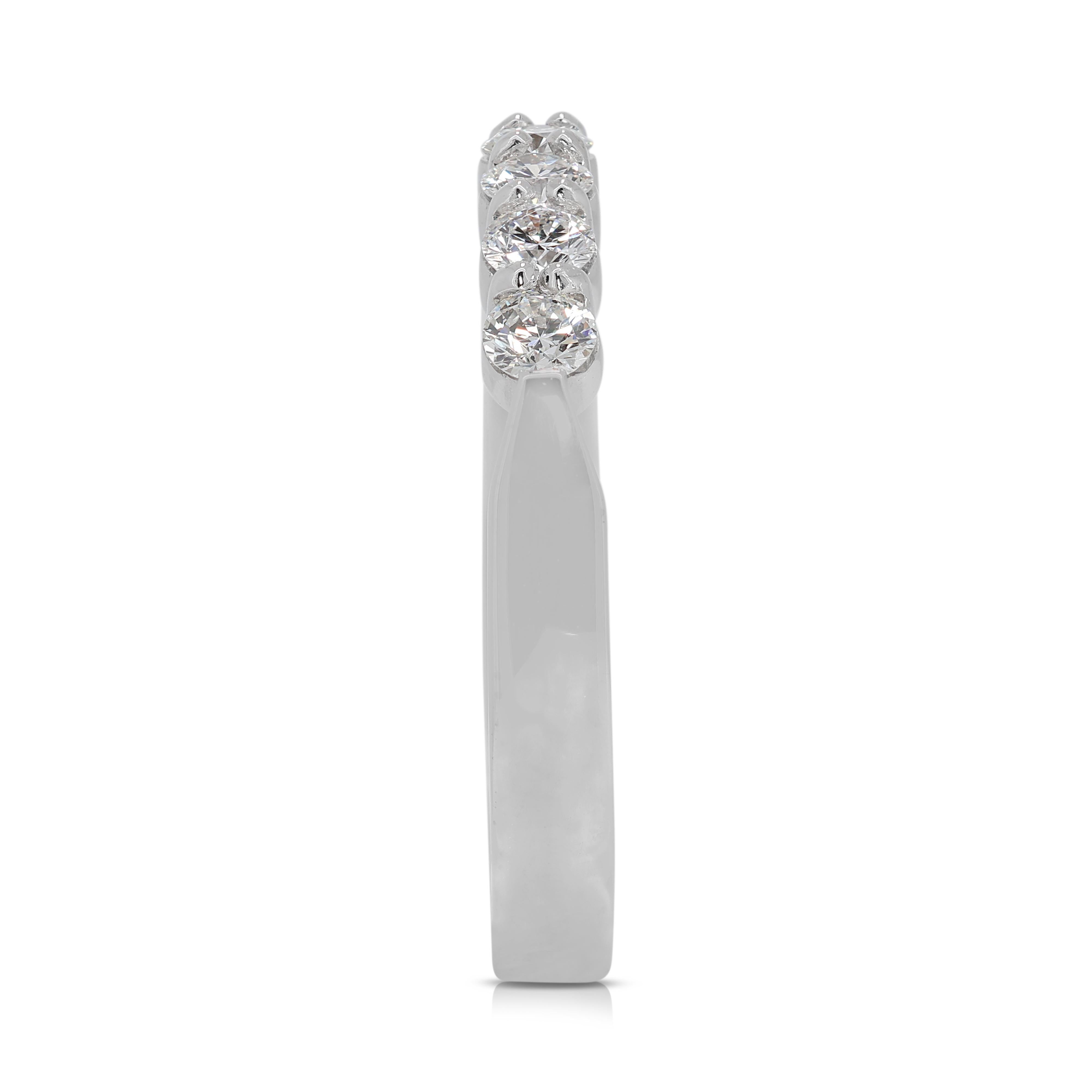 Timeless 0.27ct Natural Diamond Five-Stone Ring in 18K White Gold For Sale 1