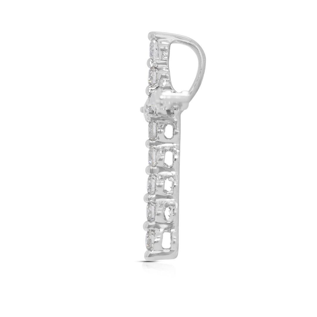 Femenino o masculino Timeless 0.2ct Natural Diamond Cross Pendant in 18K White Gold by Lee Hwa en venta