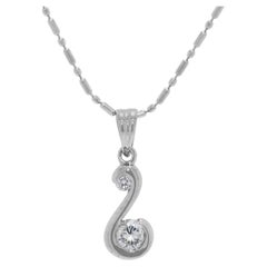 Collana senza tempo con diamanti naturali da 0,2 carati in oro bianco 18 carati