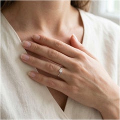 Timeless 0.30ct Natural Diamond Bypass Solitaire Ring in 18K White Gold