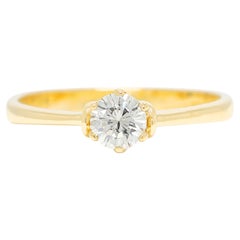 Timeless 0.30ct Natural Diamond Solitaire Ring in 20K Yellow Gold