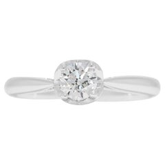 Timeless 0.31ct Natural Diamond 14K White Gold Solitaire Ring
