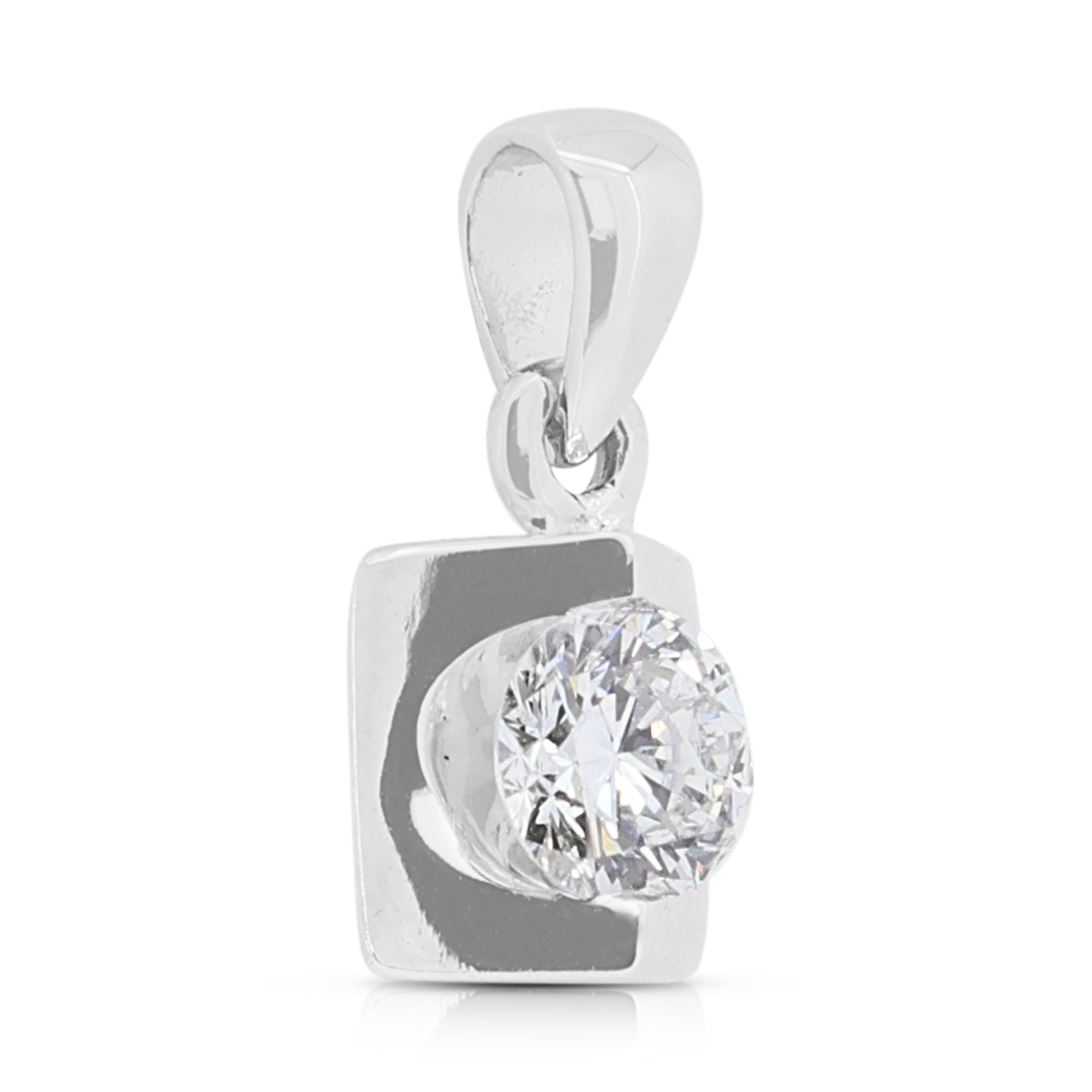 Pendentif Timeless 0,37ct Diamonds en or blanc 18k - Chaîne non incluse Pour femmes en vente
