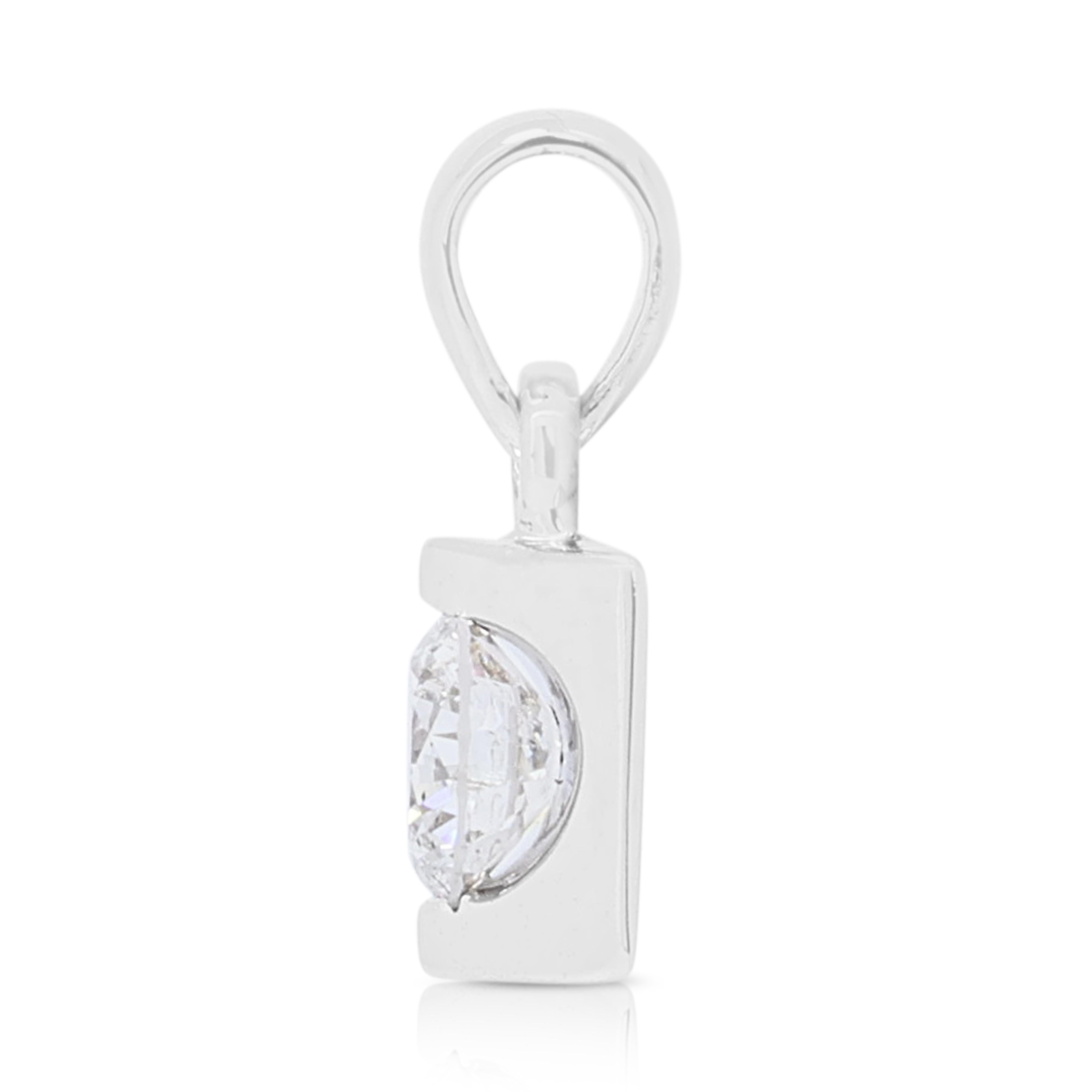 Pendentif Timeless 0,37ct Diamonds en or blanc 18k - Chaîne non incluse en vente 1